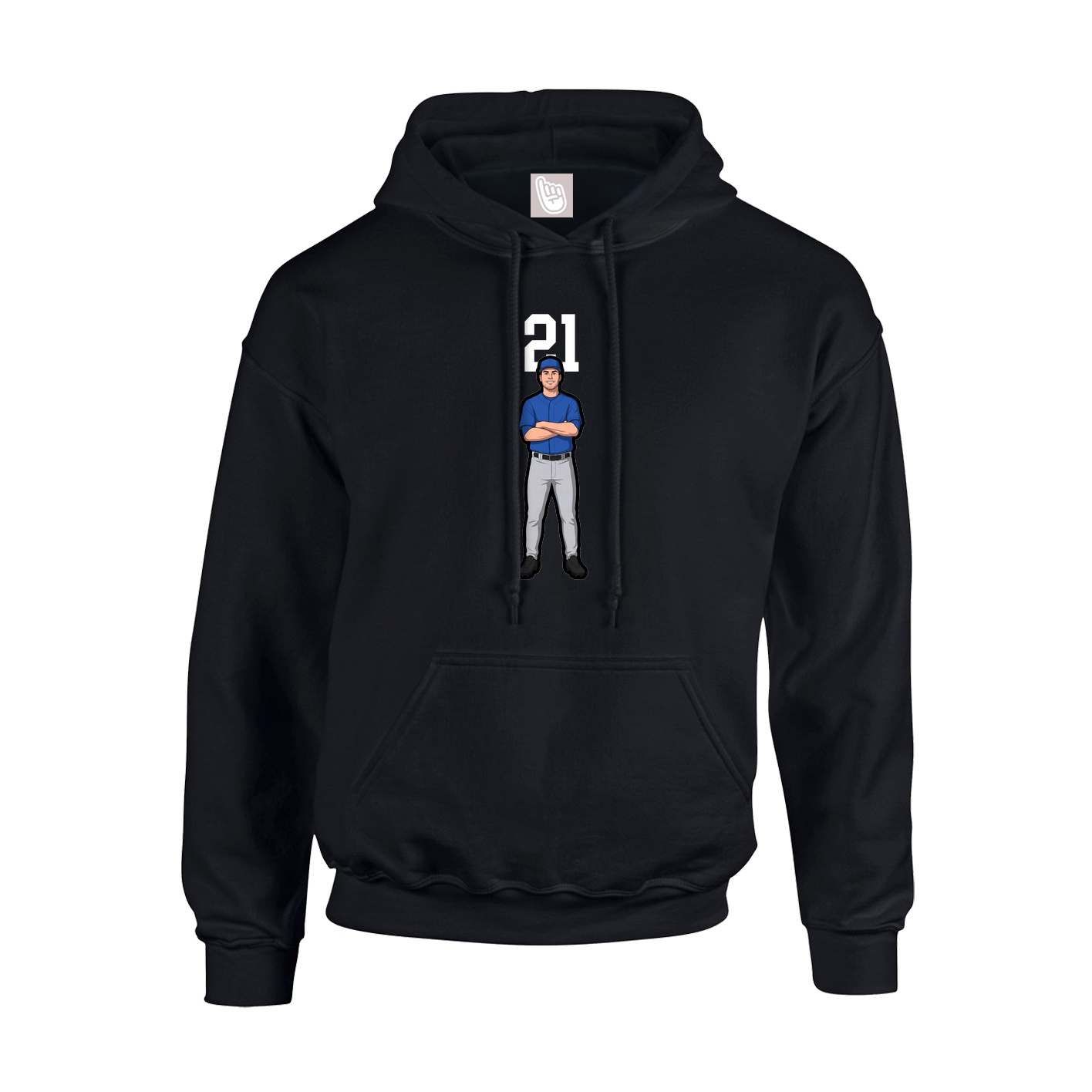 Youth Hoodie — Number Top in Black