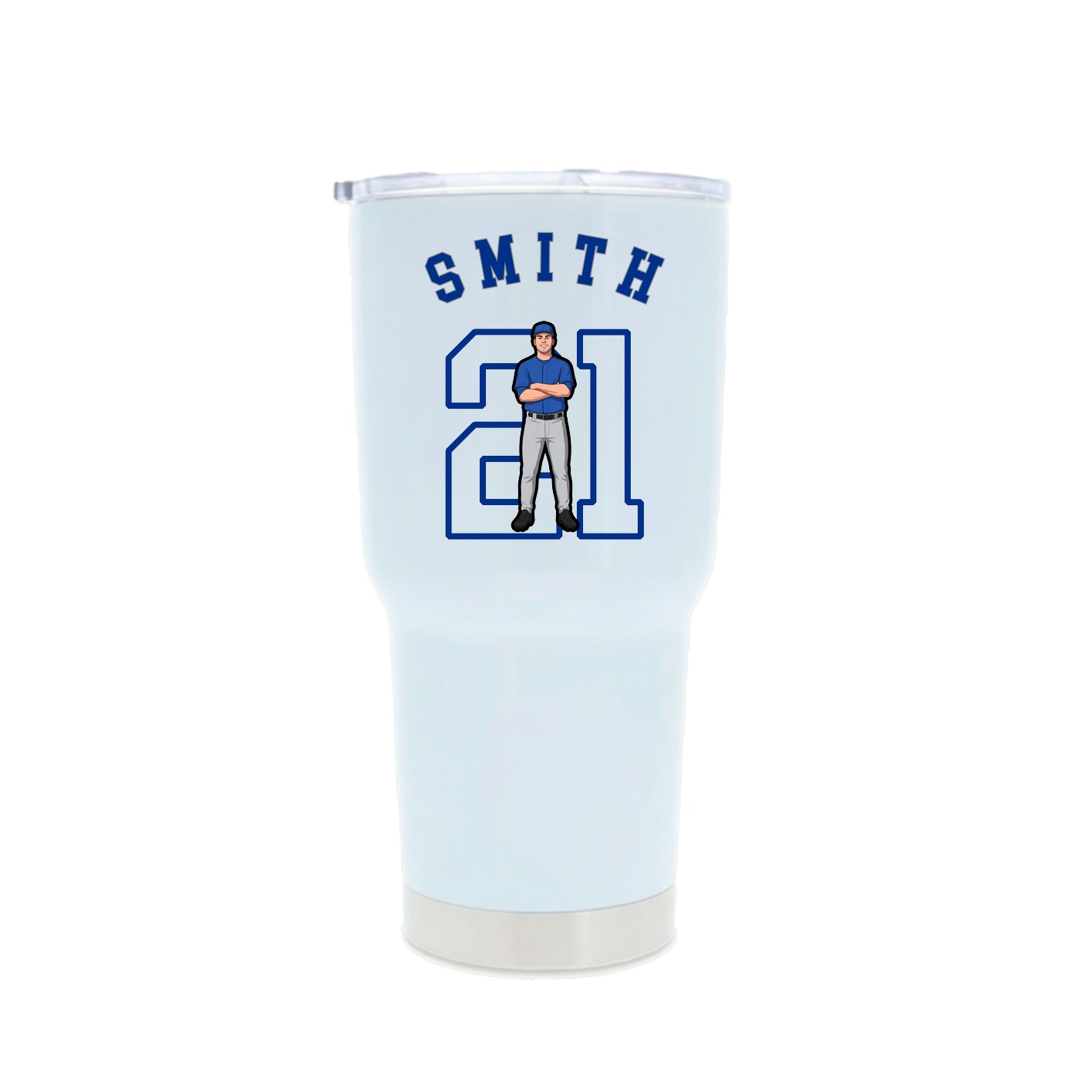 30oz Stainless Steel Tumbler — Shirsey Arch in White