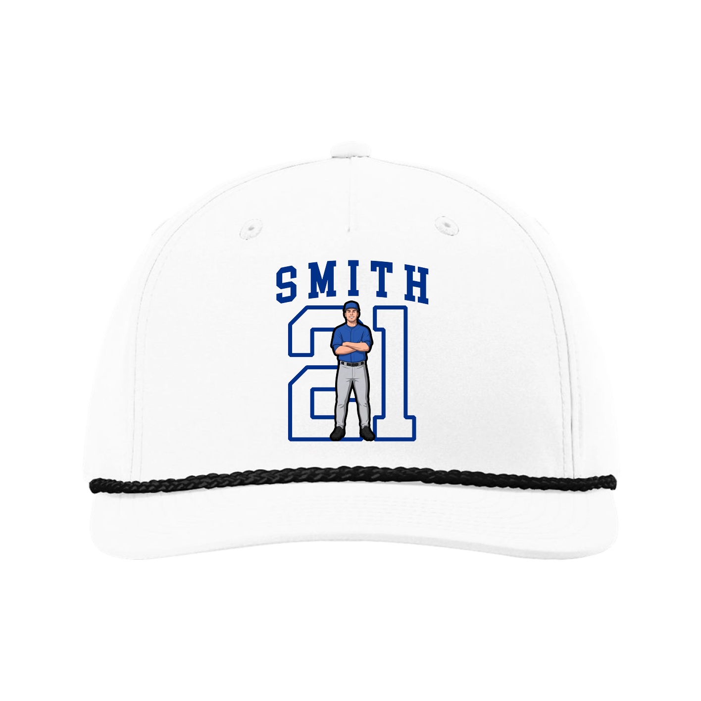 Five-Panel Classic Rope Cap — Shirsey in White
