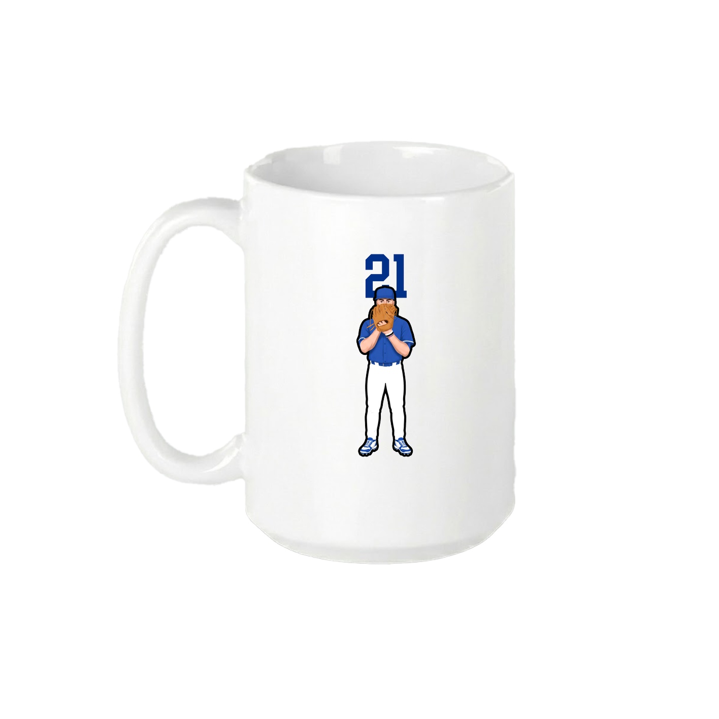 15oz Coffee Mug — Number Top in White