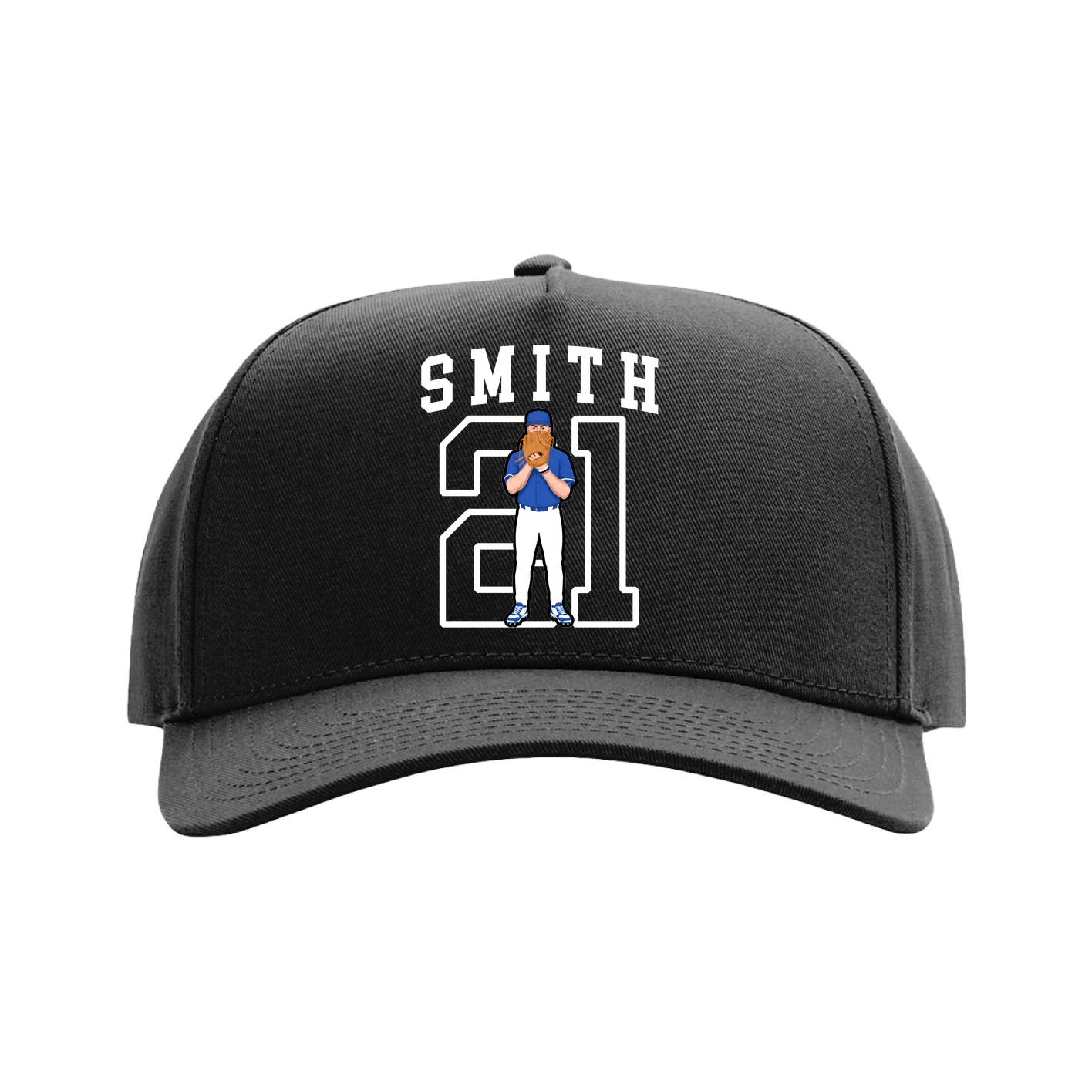 Full Fabric Five-Panel Champ Cap — Shirsey in Black