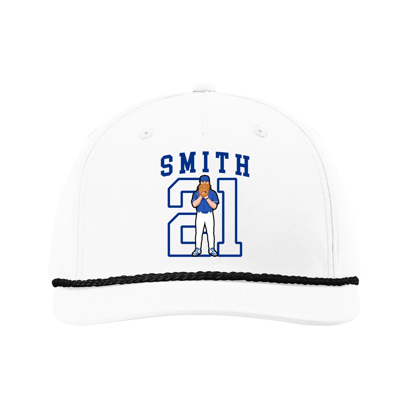 Five-Panel Classic Rope Cap — Shirsey in White