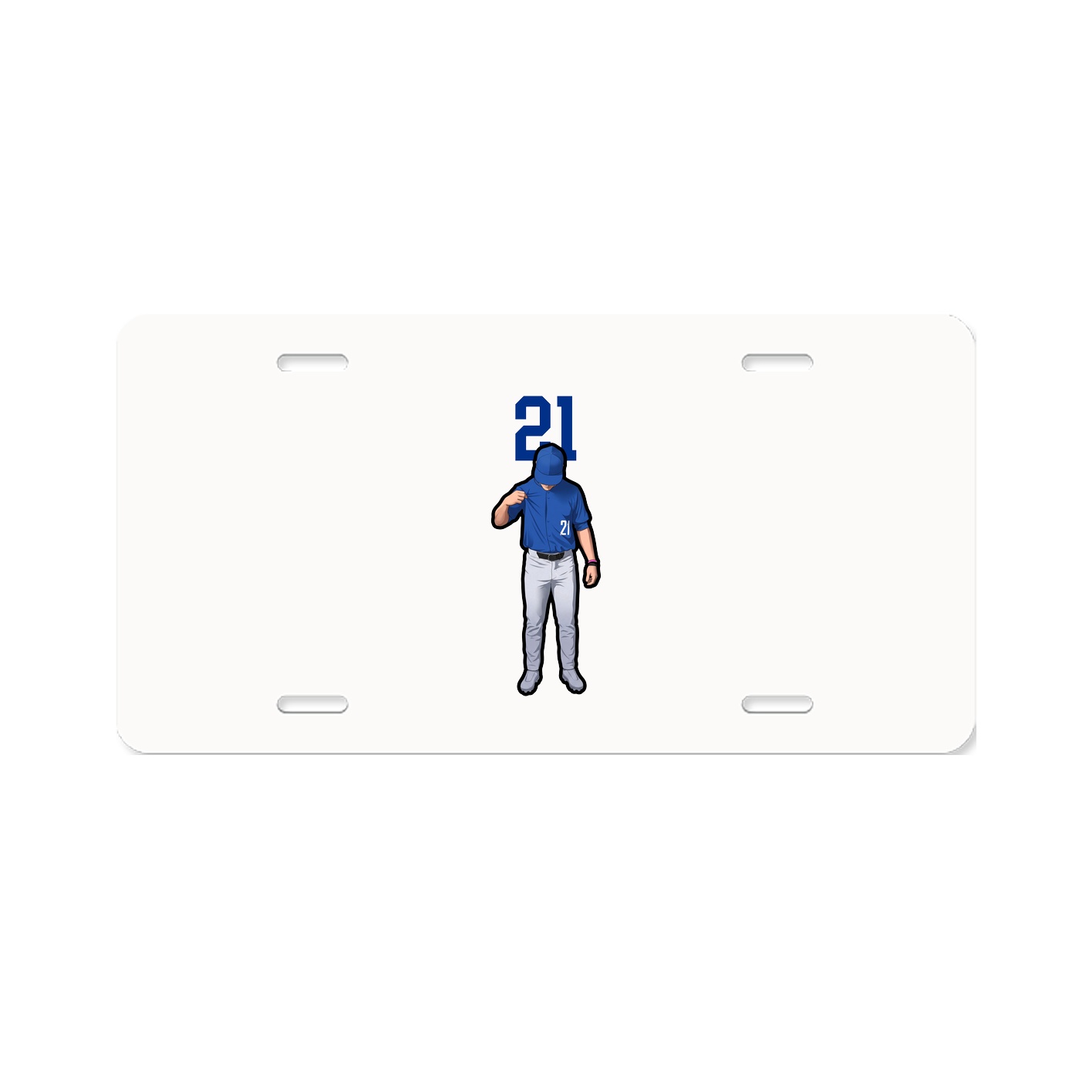 License Plate — Number Top in Classic