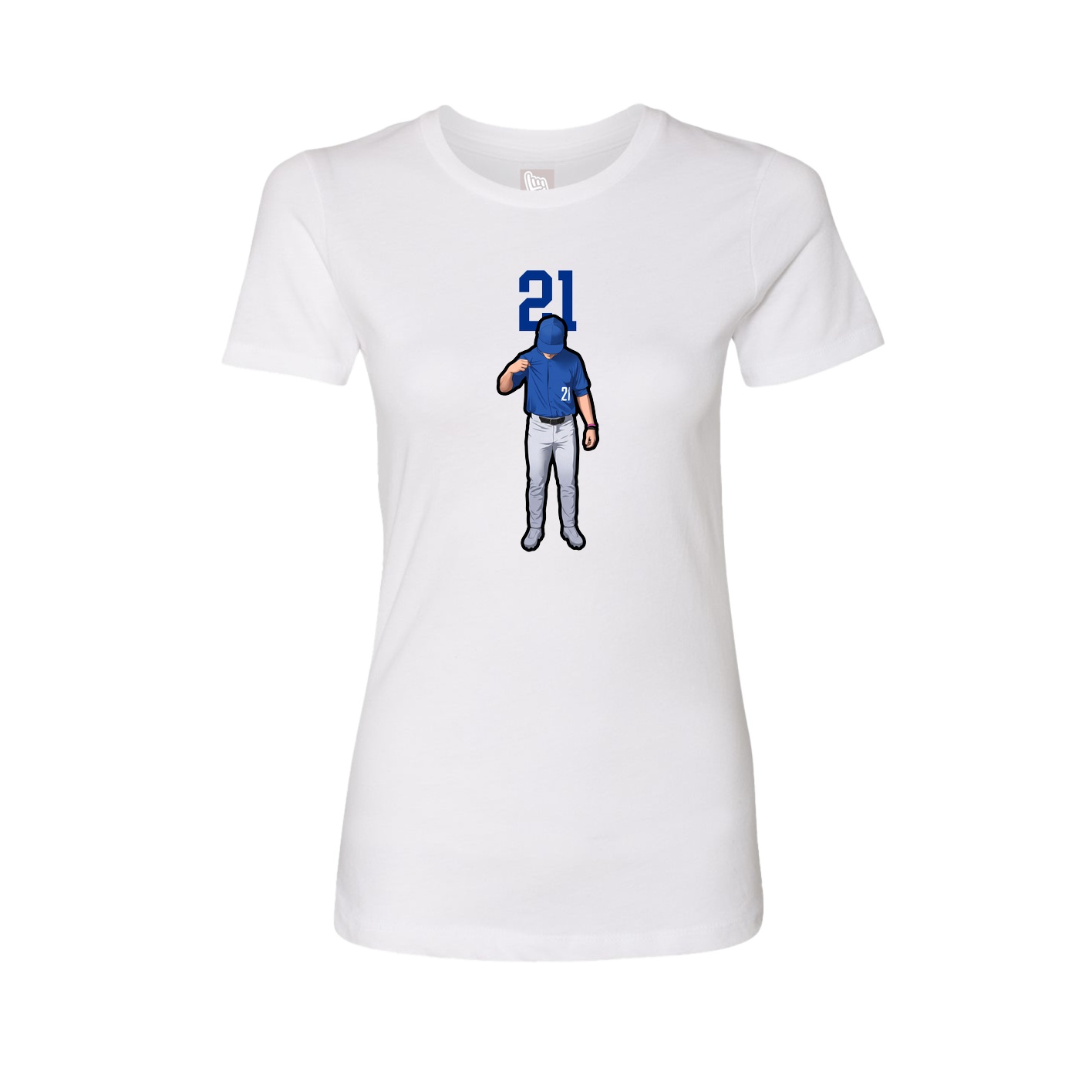 Womens Tee — Number Top in White