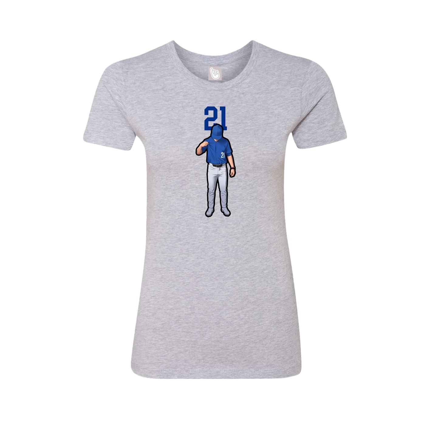 Womens Tee — Number Top in Grey