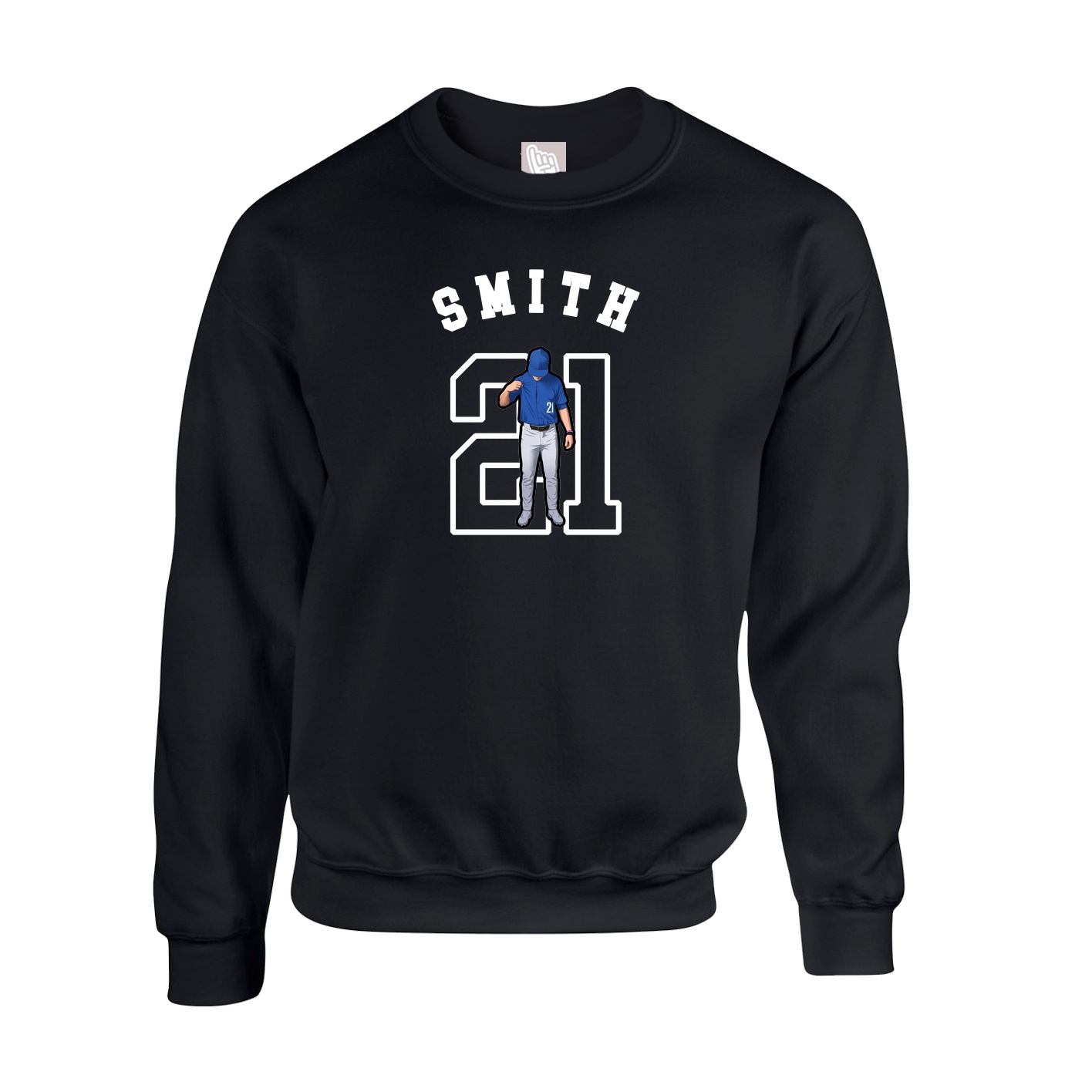Fleece Crew — Shirsey Arch in Black