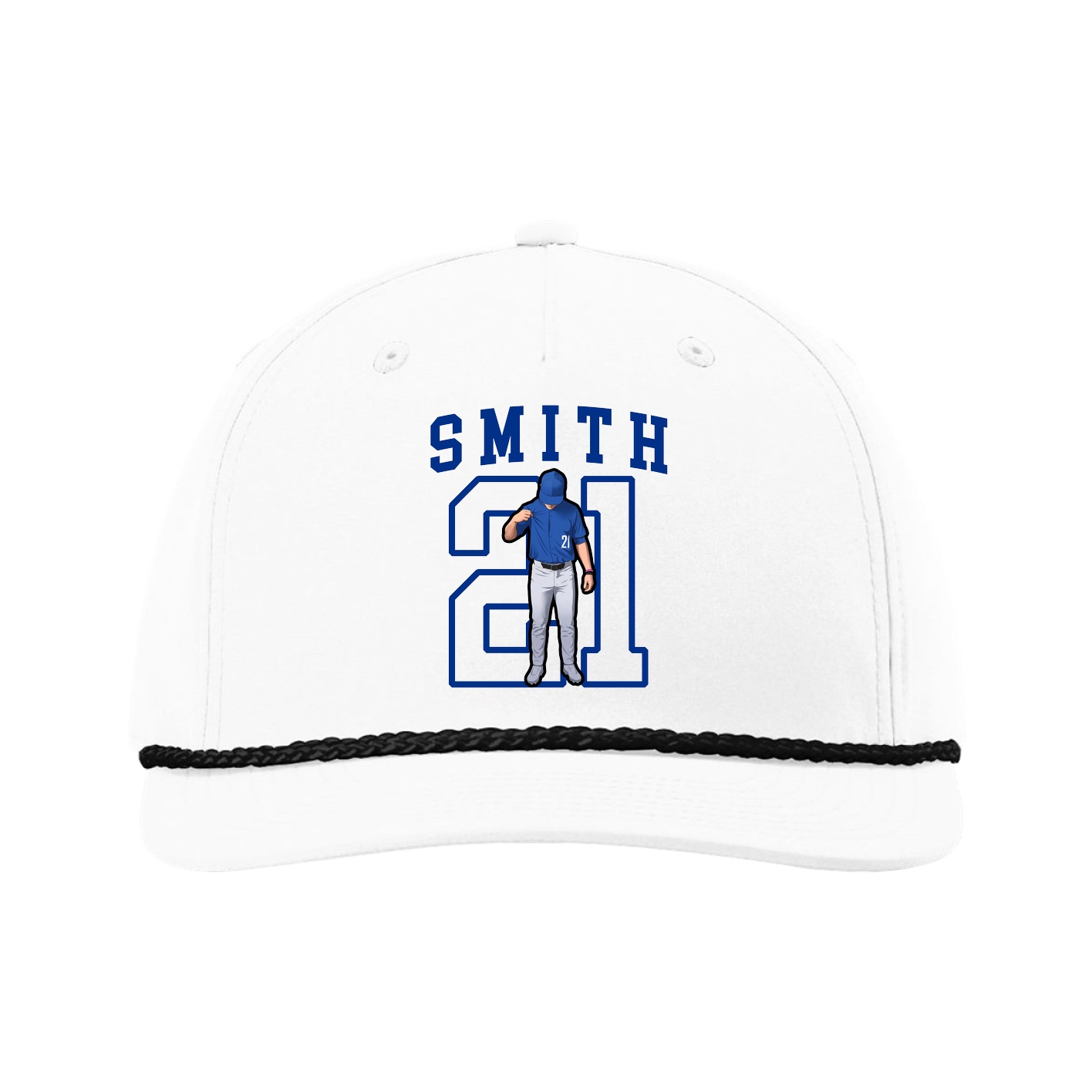Five-Panel Classic Rope Cap — Shirsey in White