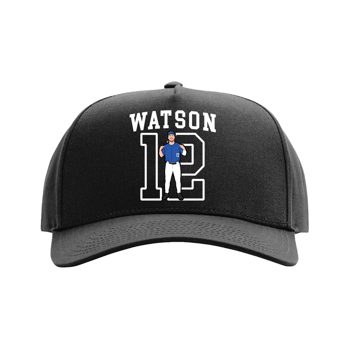 Full Fabric Five-Panel Champ Cap — Shirsey in Black