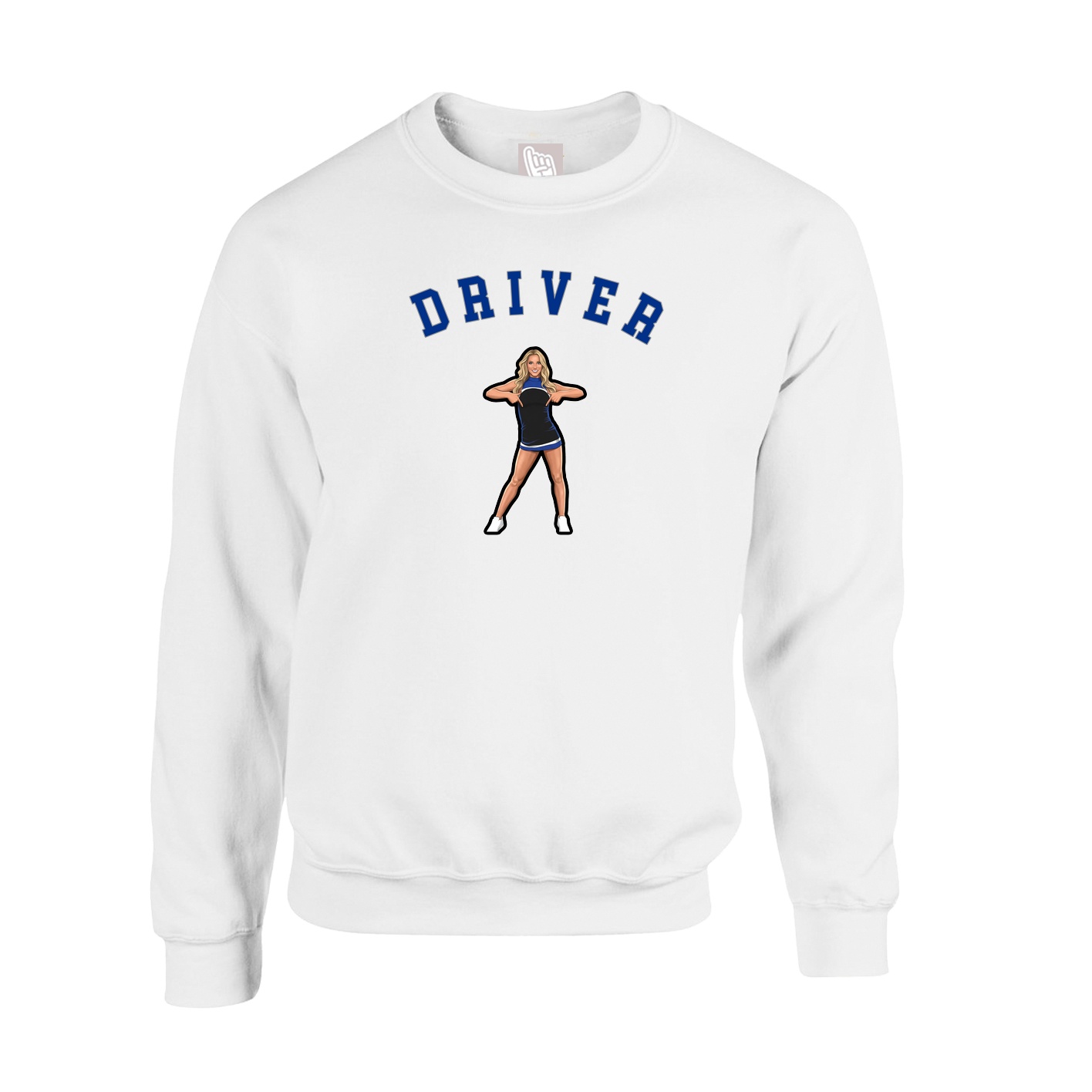 Fleece Crew — Shirsey Arch in White