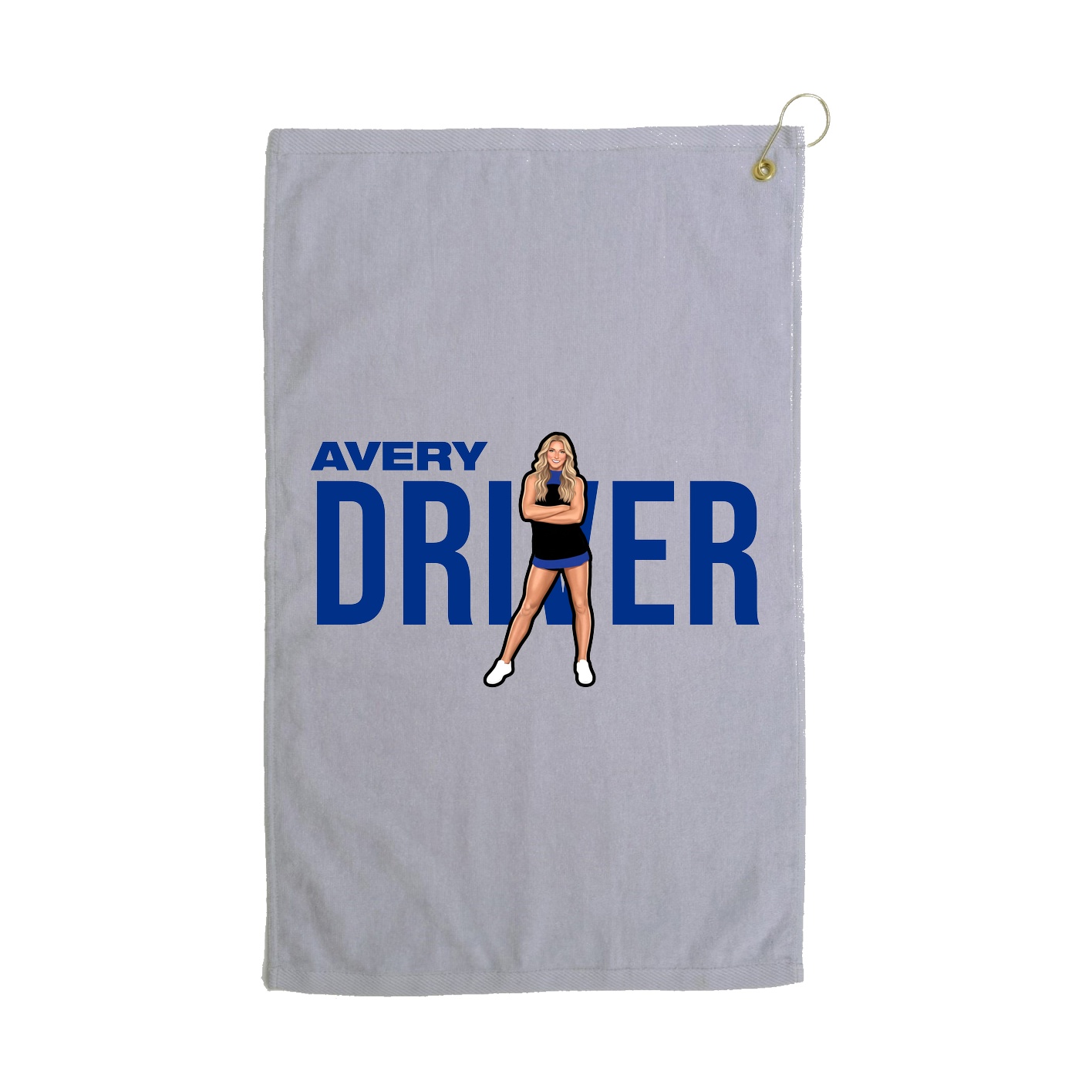 Golf Towel — Player Name in Grey