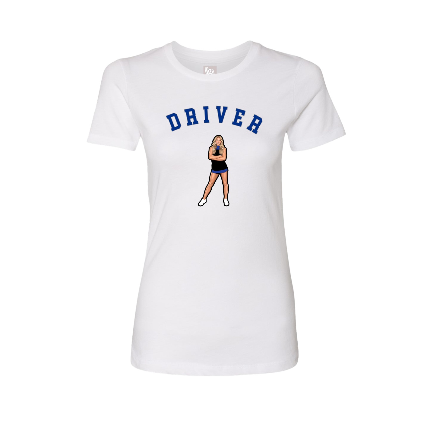 Fitted Women's Tee — Shirsey Arch in White