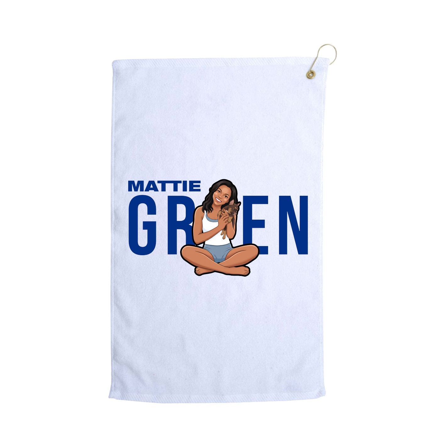 Golf Towel — Player Name in White