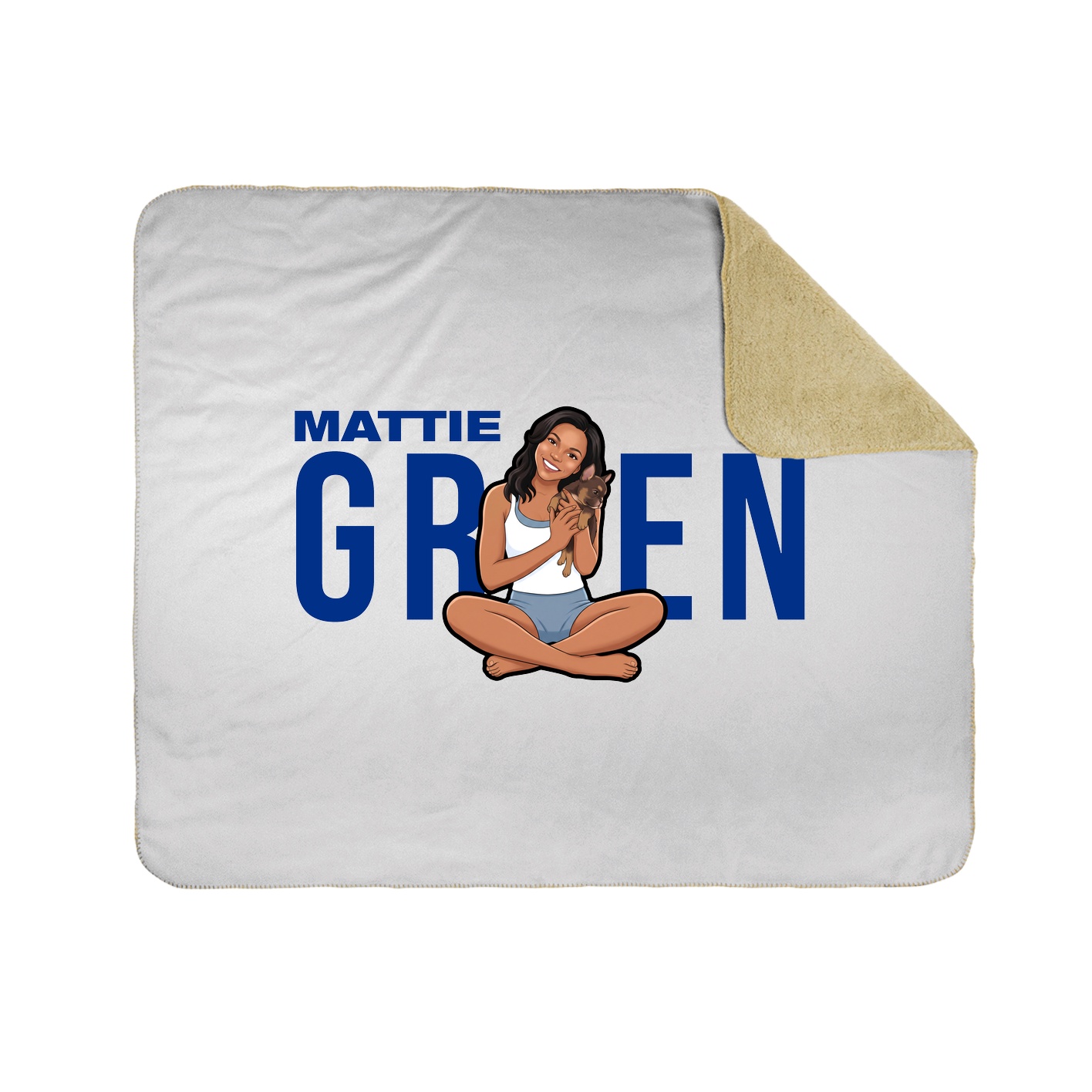 Throw Blanket — Player Name in White