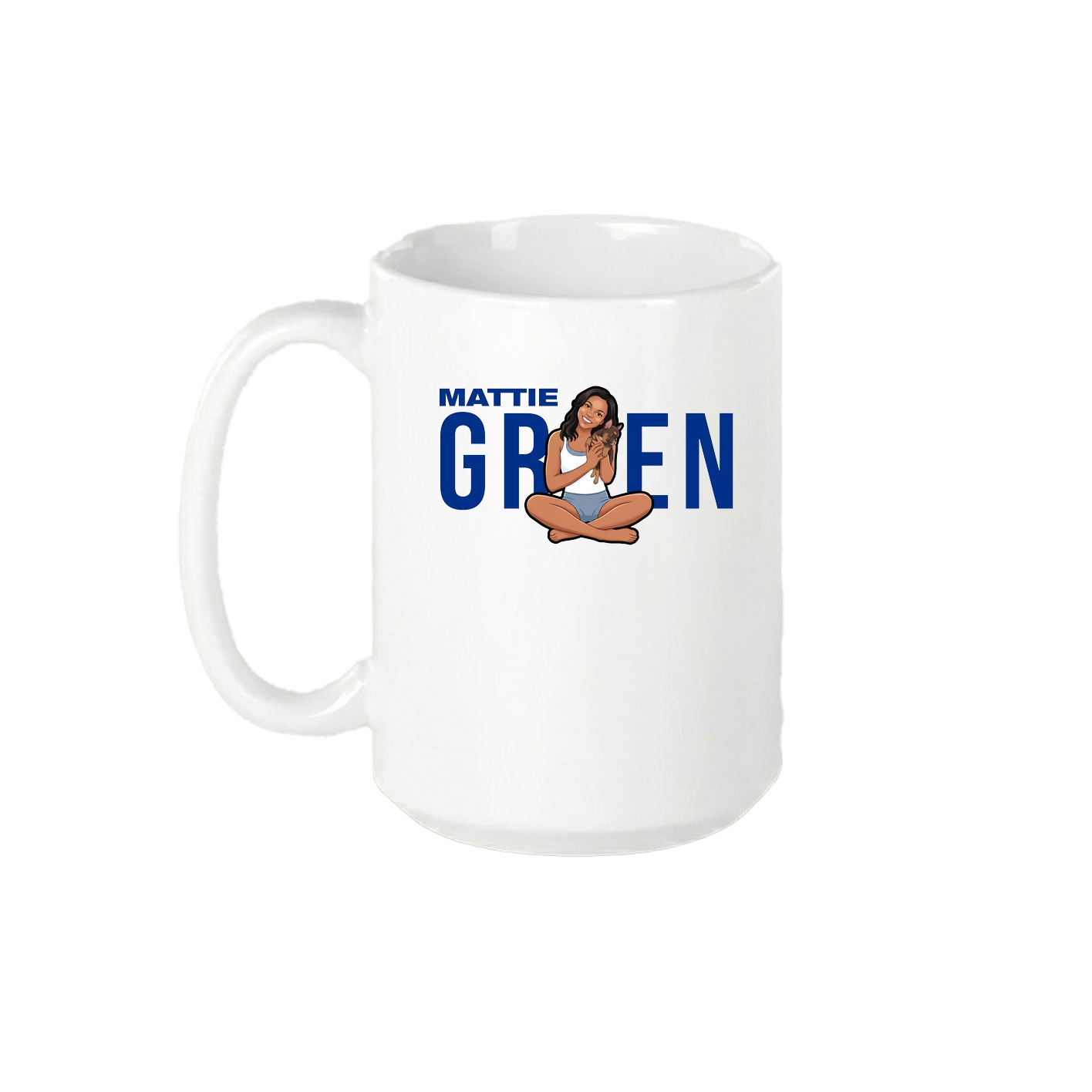 15oz Coffee Mug — Player Name in White