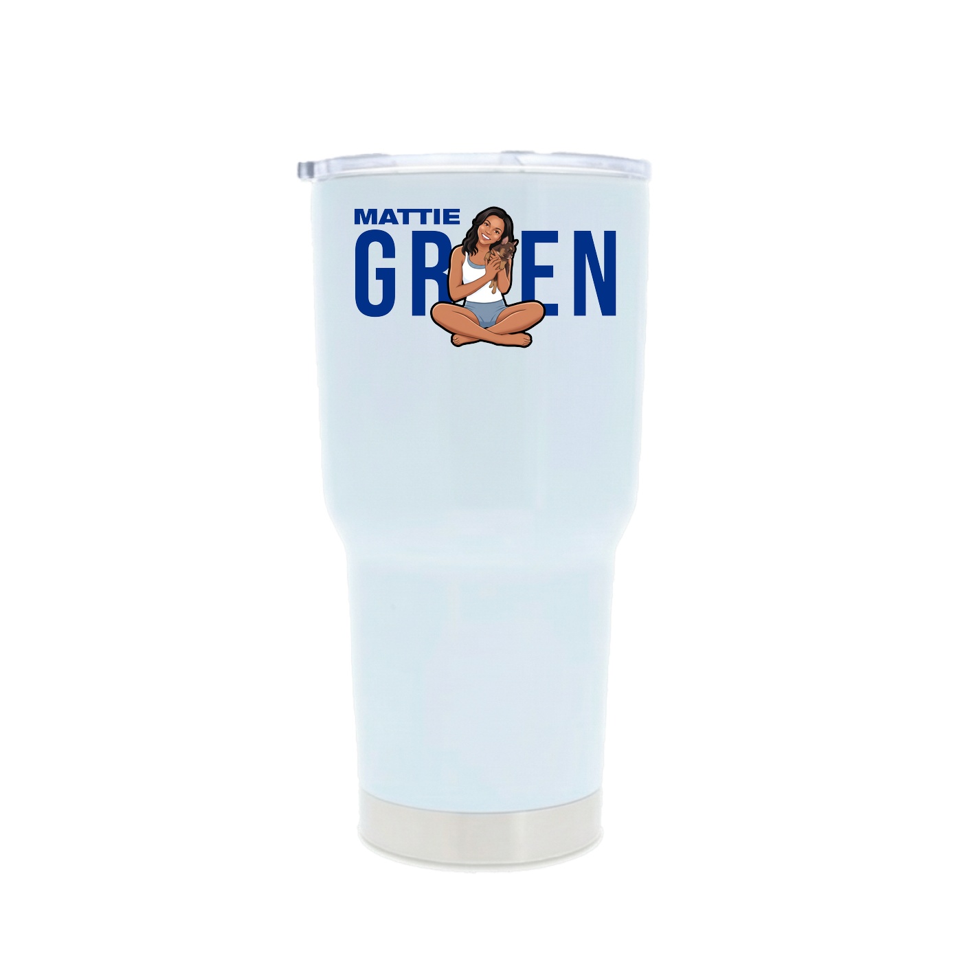 30oz Stainless Steel Tumbler — Player Name in White
