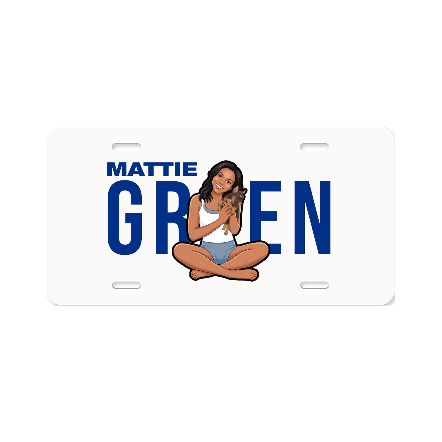 License Plate — Player Name in Classic