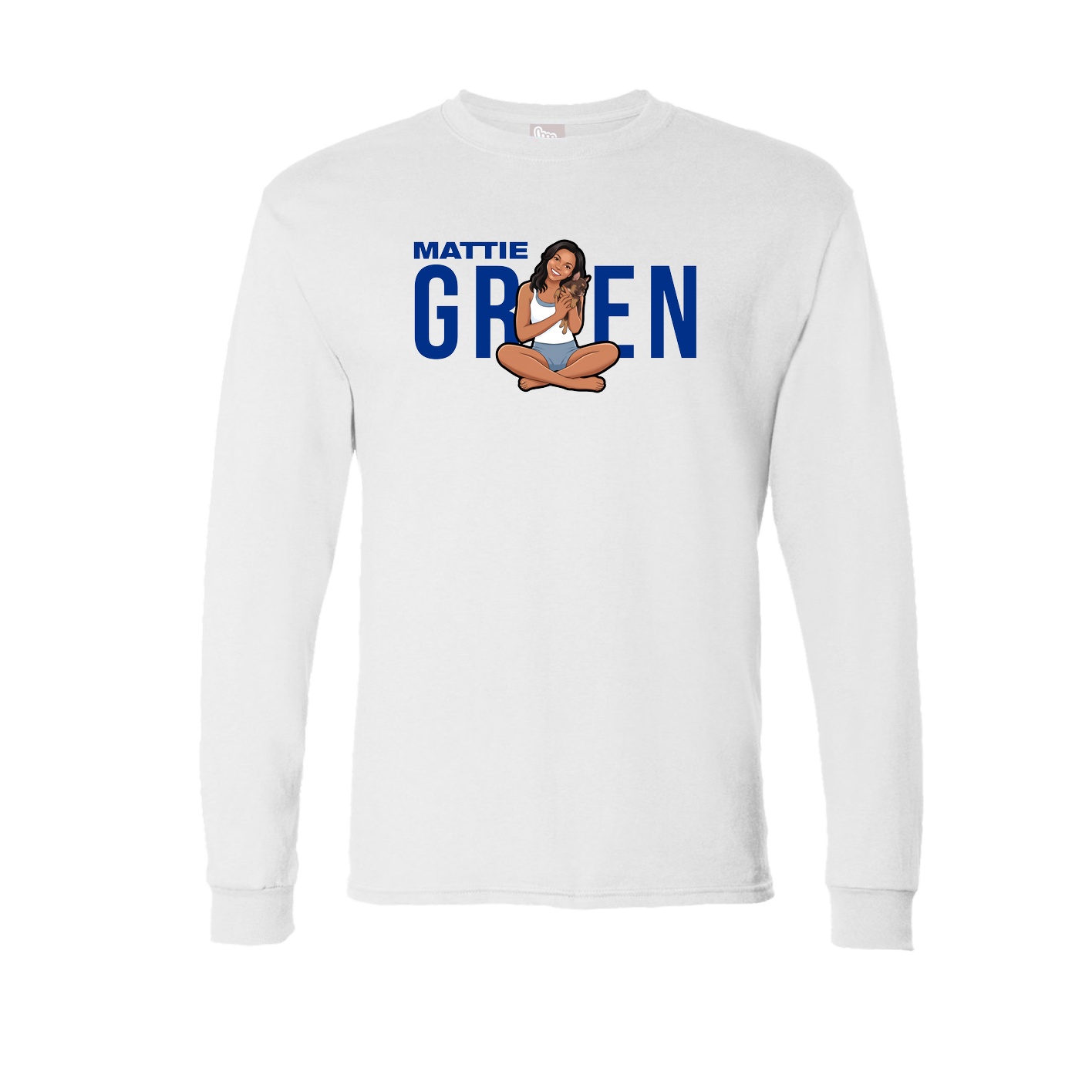 Long Sleeve Tee — Player Name in White