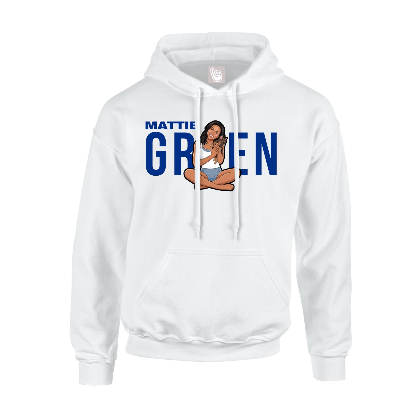 Youth Hoodie — Player Name in White