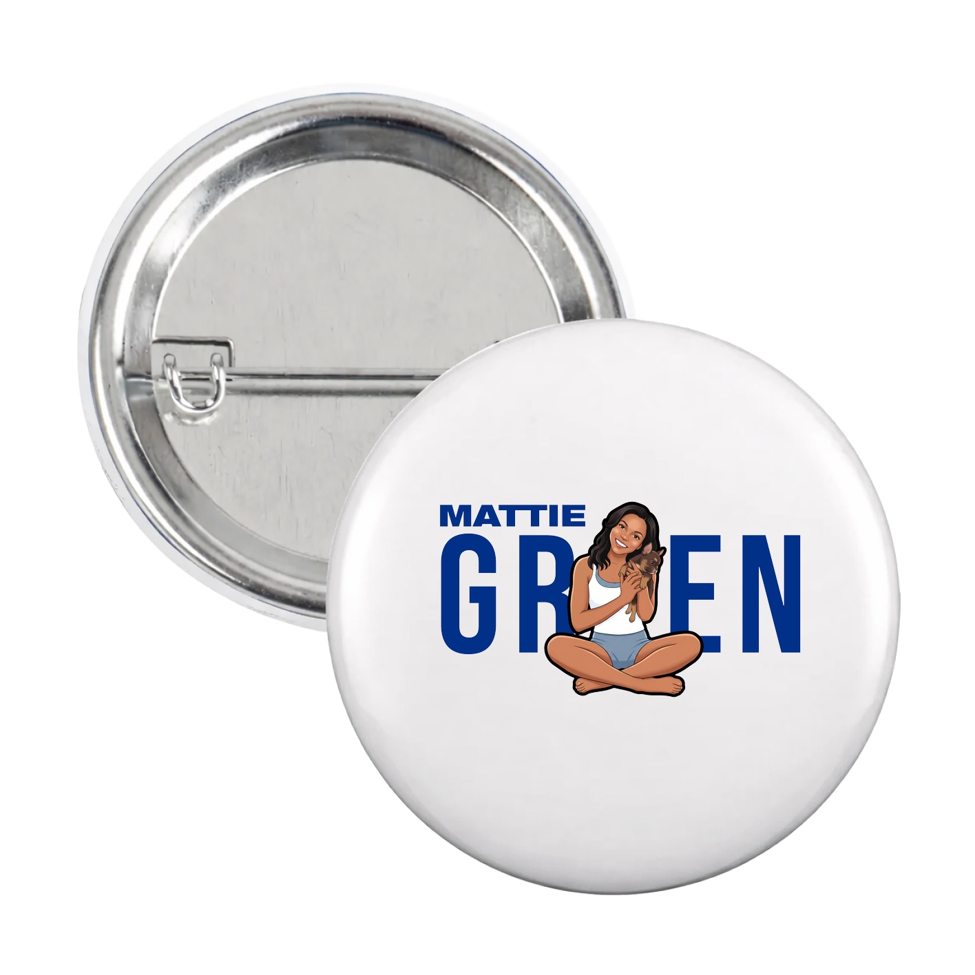 Game Day Button — Player Name in White