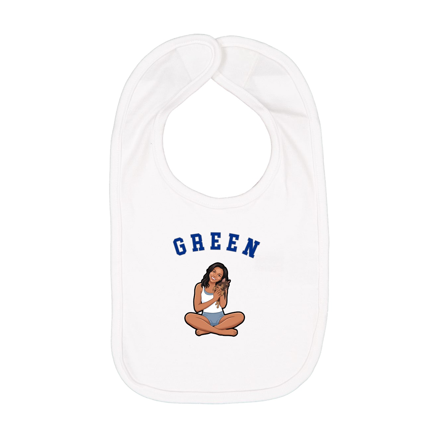 Infant Bib — Shirsey Arch in White