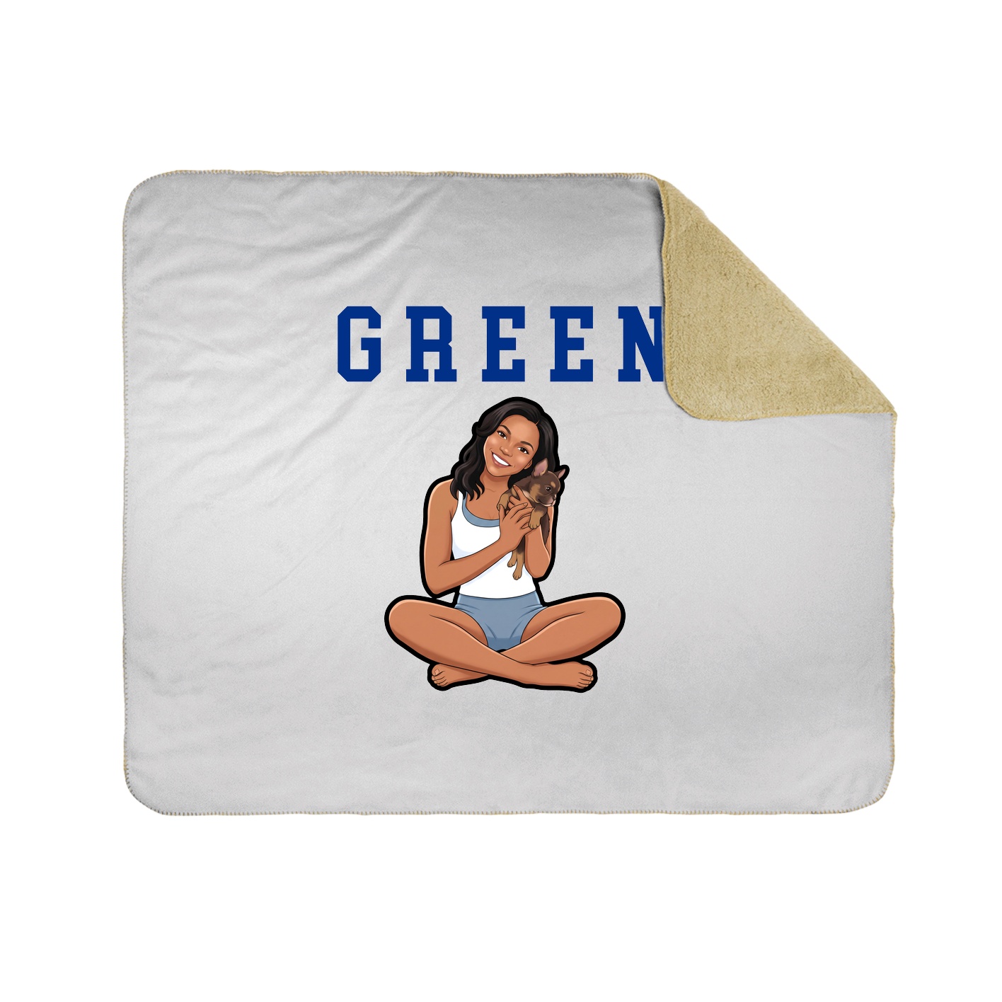 Throw Blanket — Shirsey in White