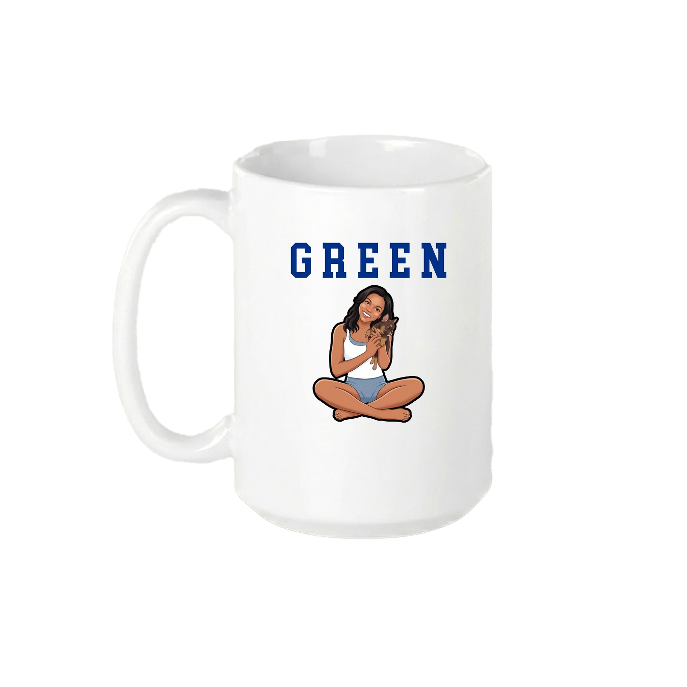 15oz Coffee Mug — Shirsey in White