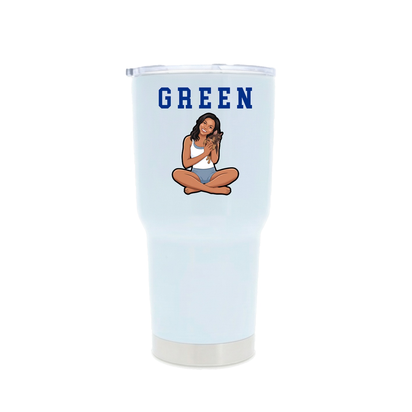30oz Stainless Steel Tumbler — Shirsey in White