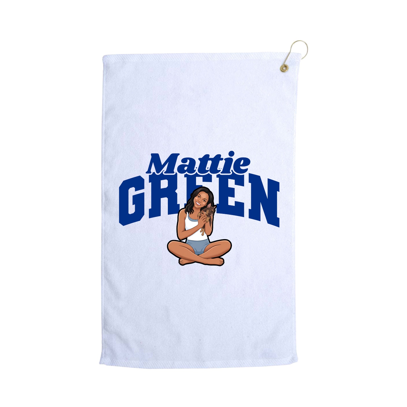 Golf Towel — Signature Arch in White