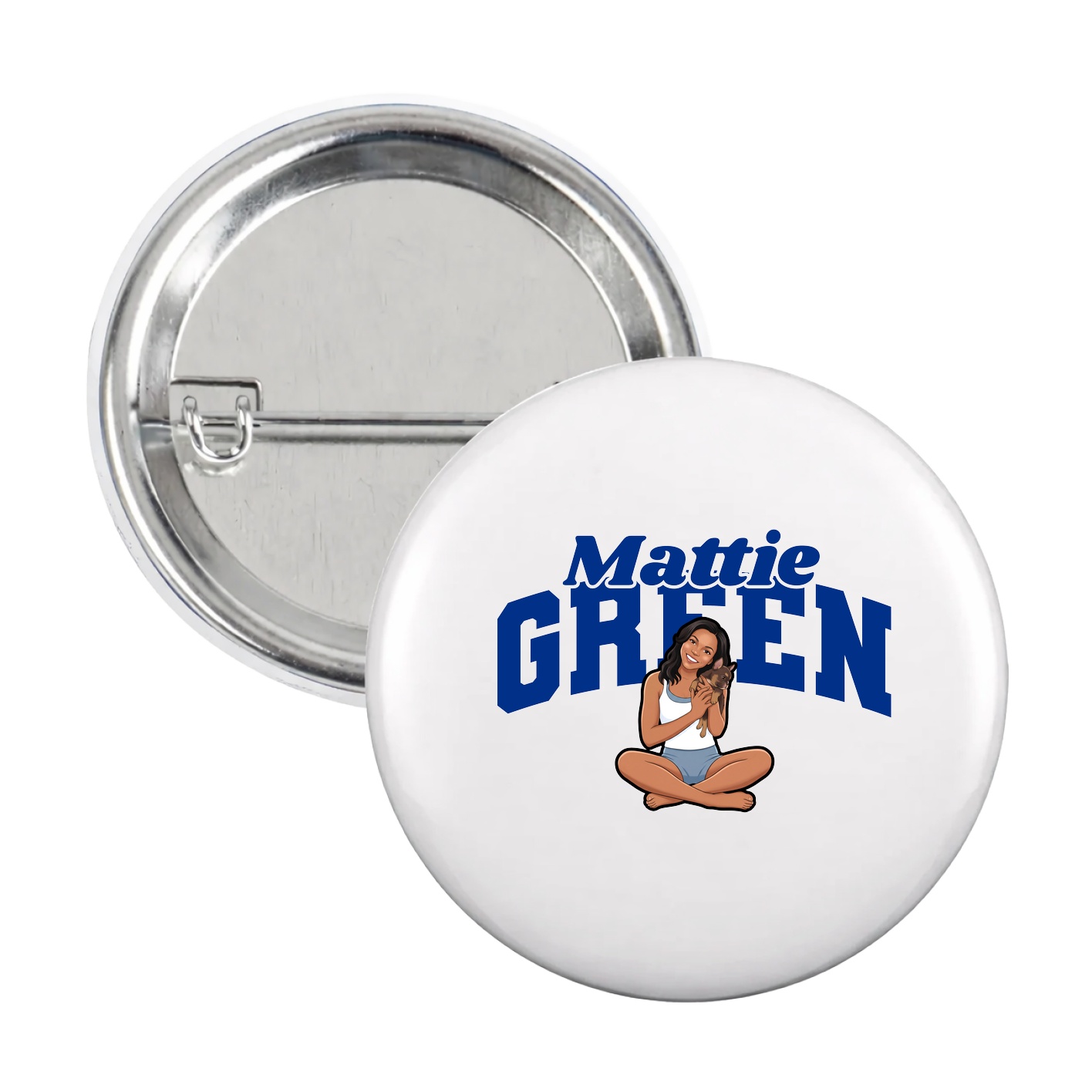 Game Day Button — Signature Arch in White