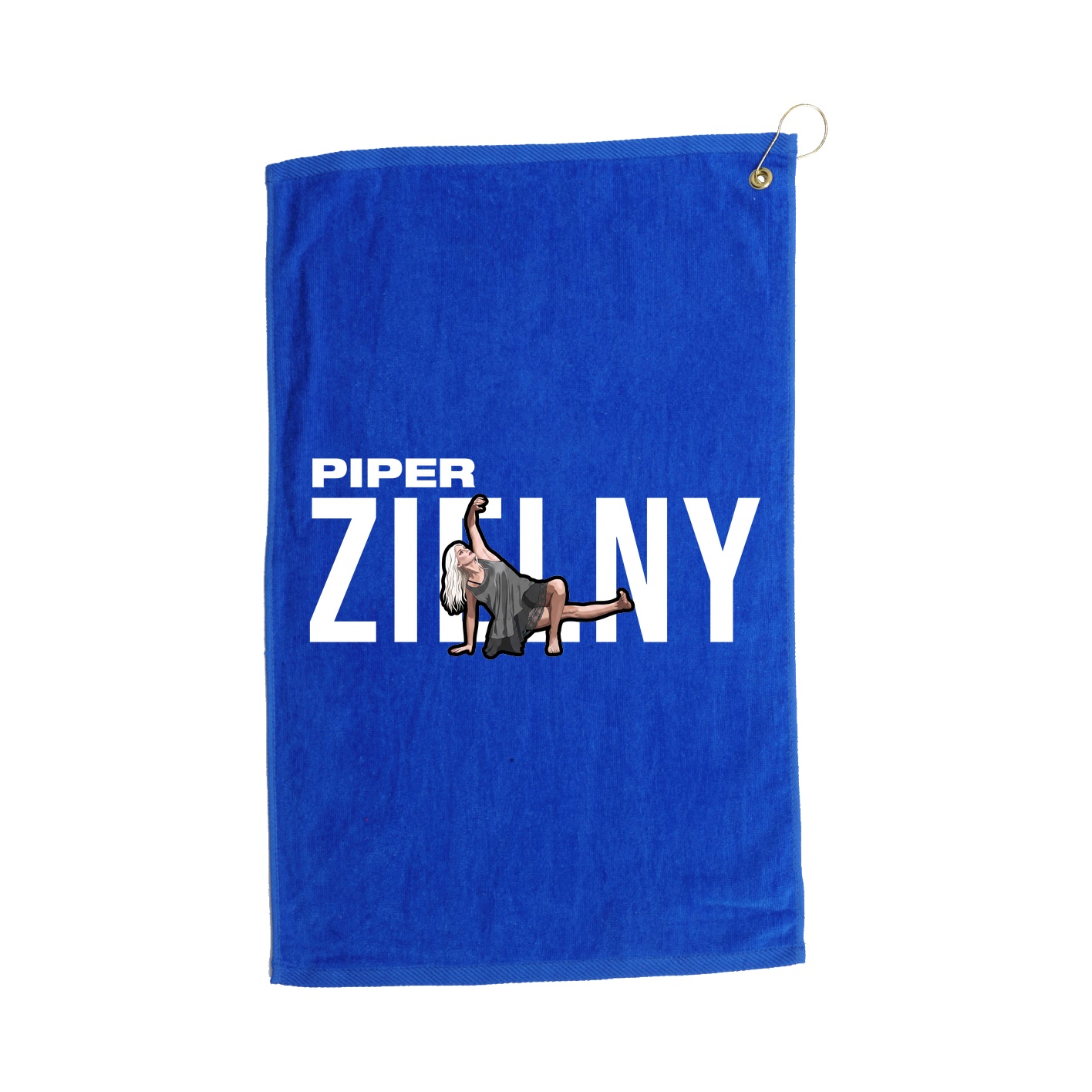 Golf Towel — Player Name in Royal