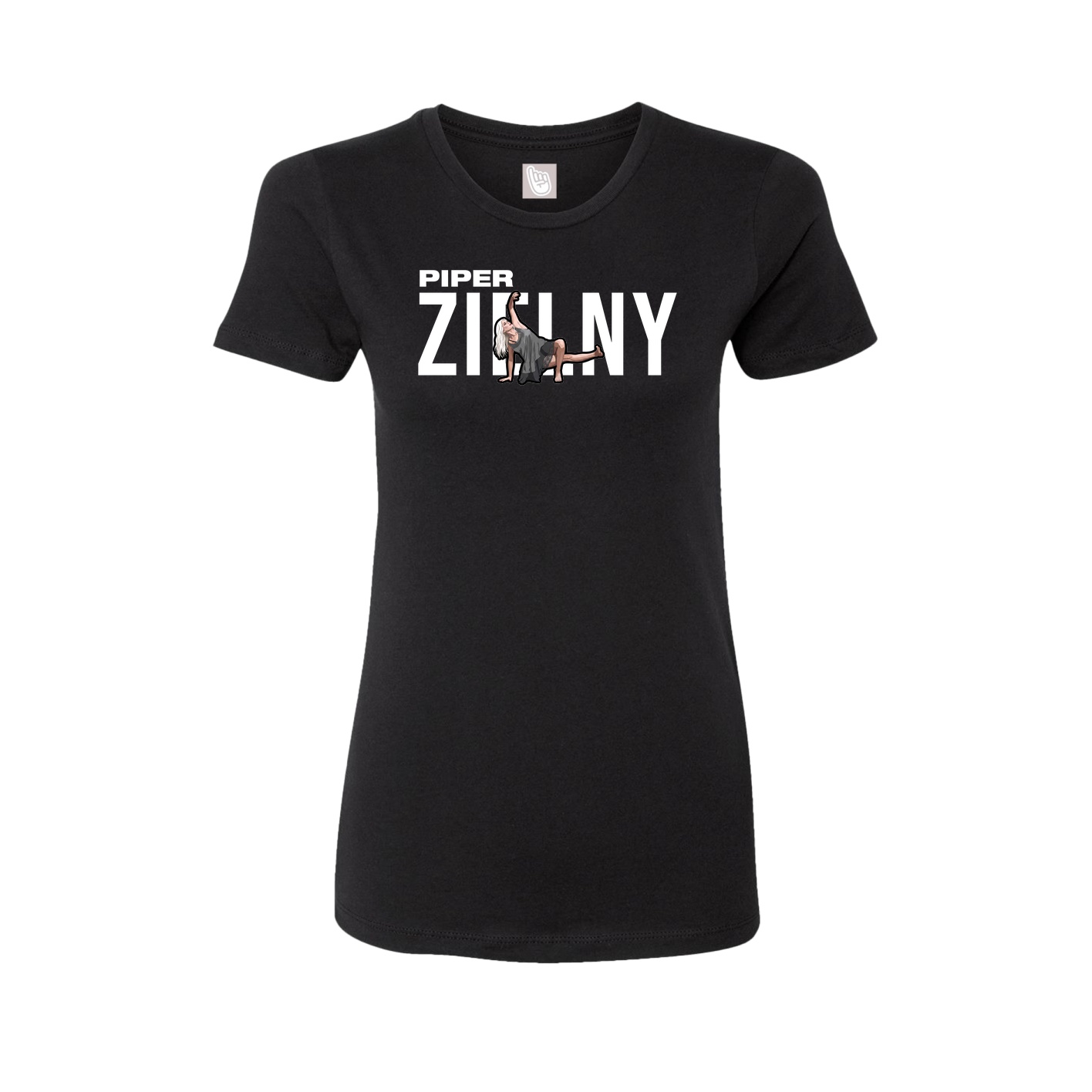 Fitted Women's Tee — Player Name in Black