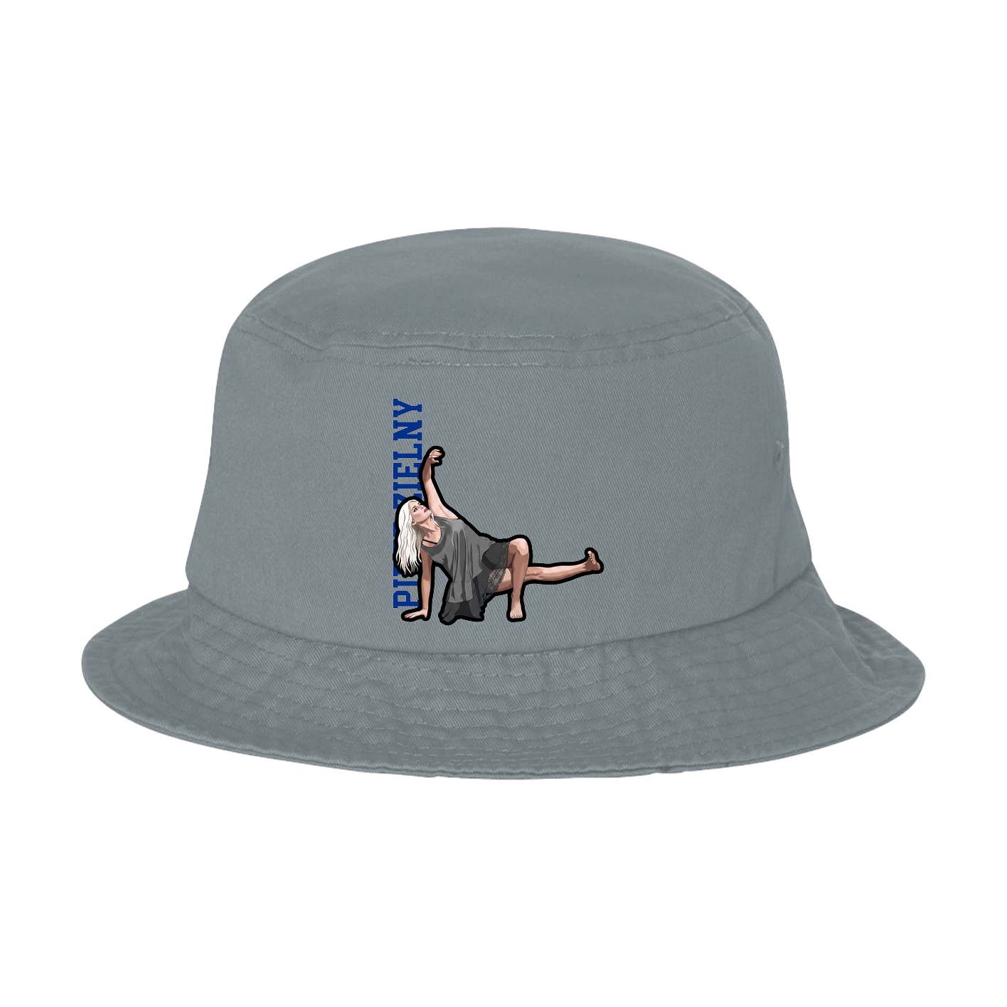 Bucket Cap — Name Vertical in Grey