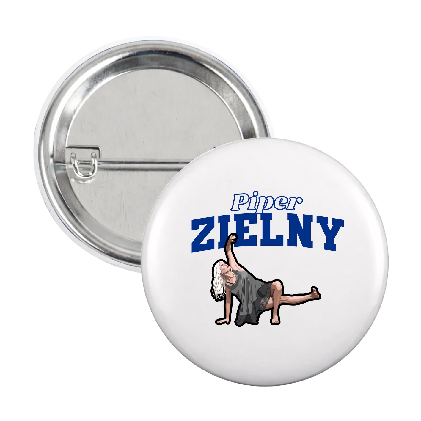 Game Day Button — Name Arch in White