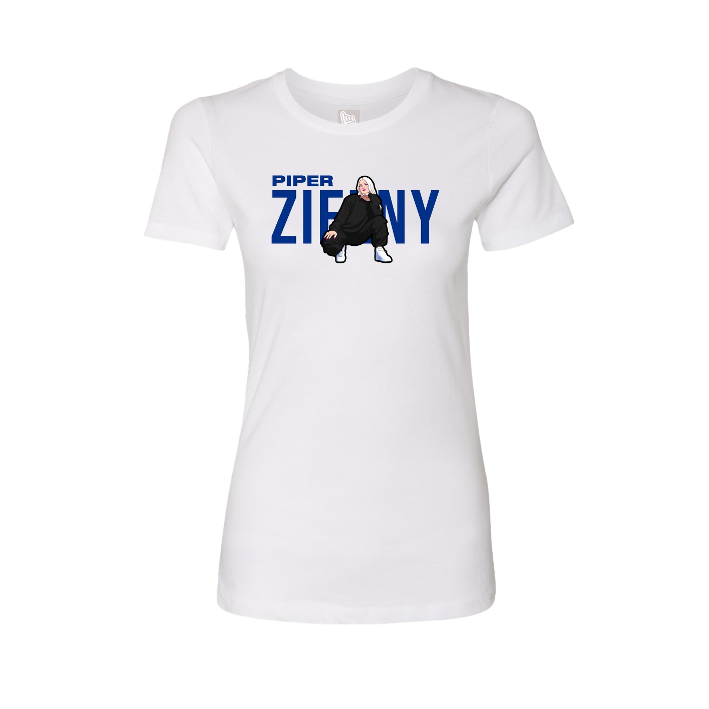 Fitted Women's Tee — Player Name in White
