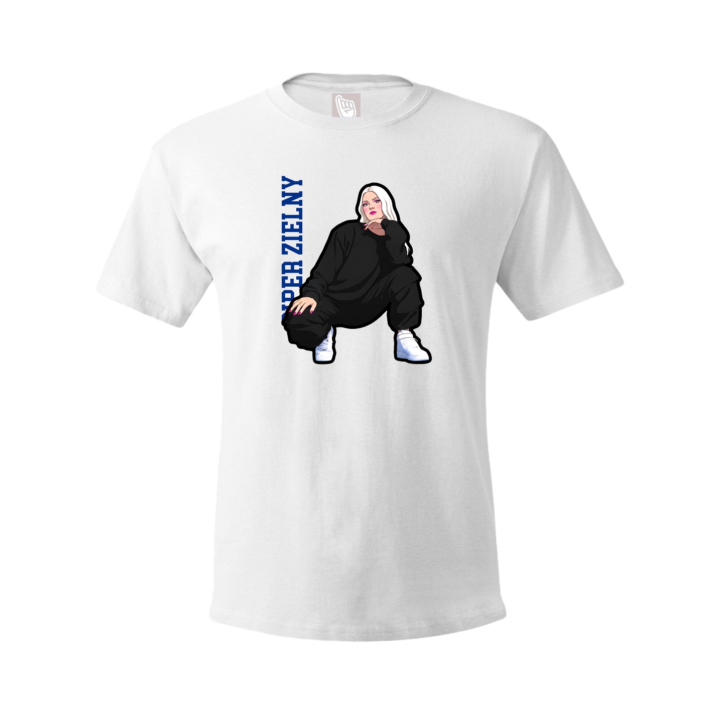 Tee — Name Vertical in White