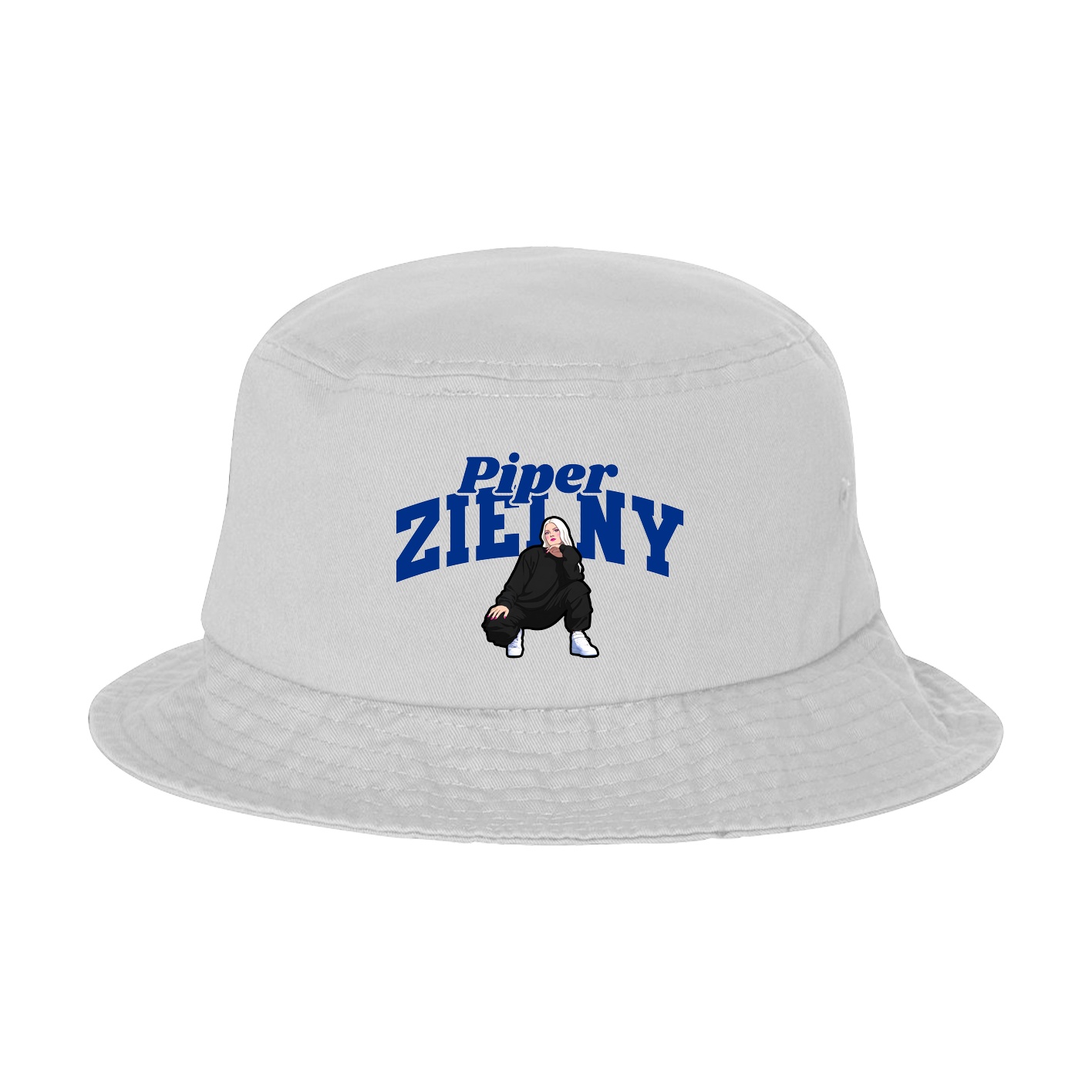Bucket Cap — Signature Arch in White