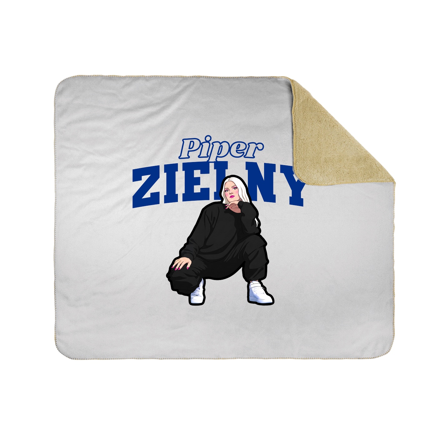 Throw Blanket — Name Arch in White