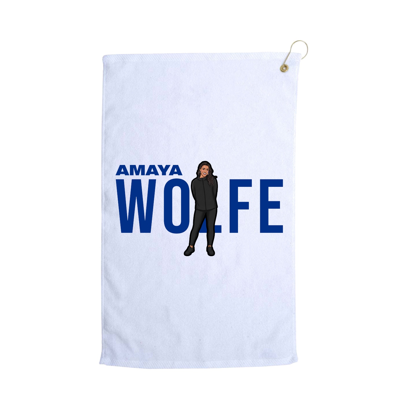 Golf Towel — Player Name in White