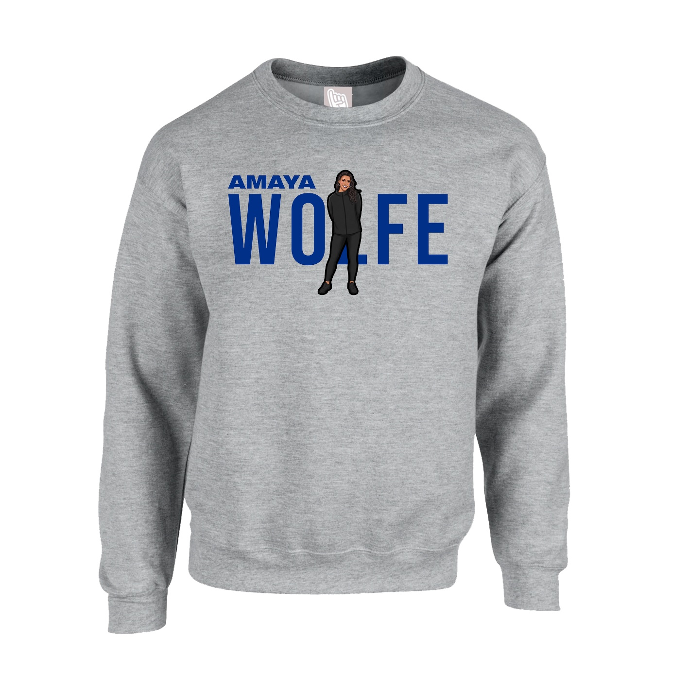Fleece Crew — Player Name in Grey