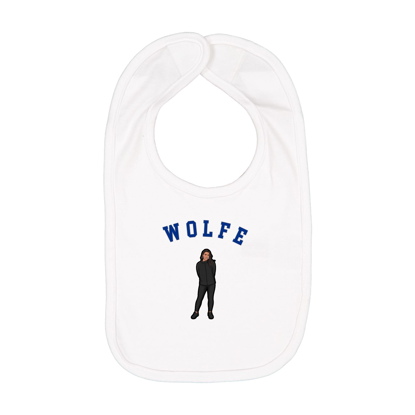 Infant Bib — Shirsey Arch in White