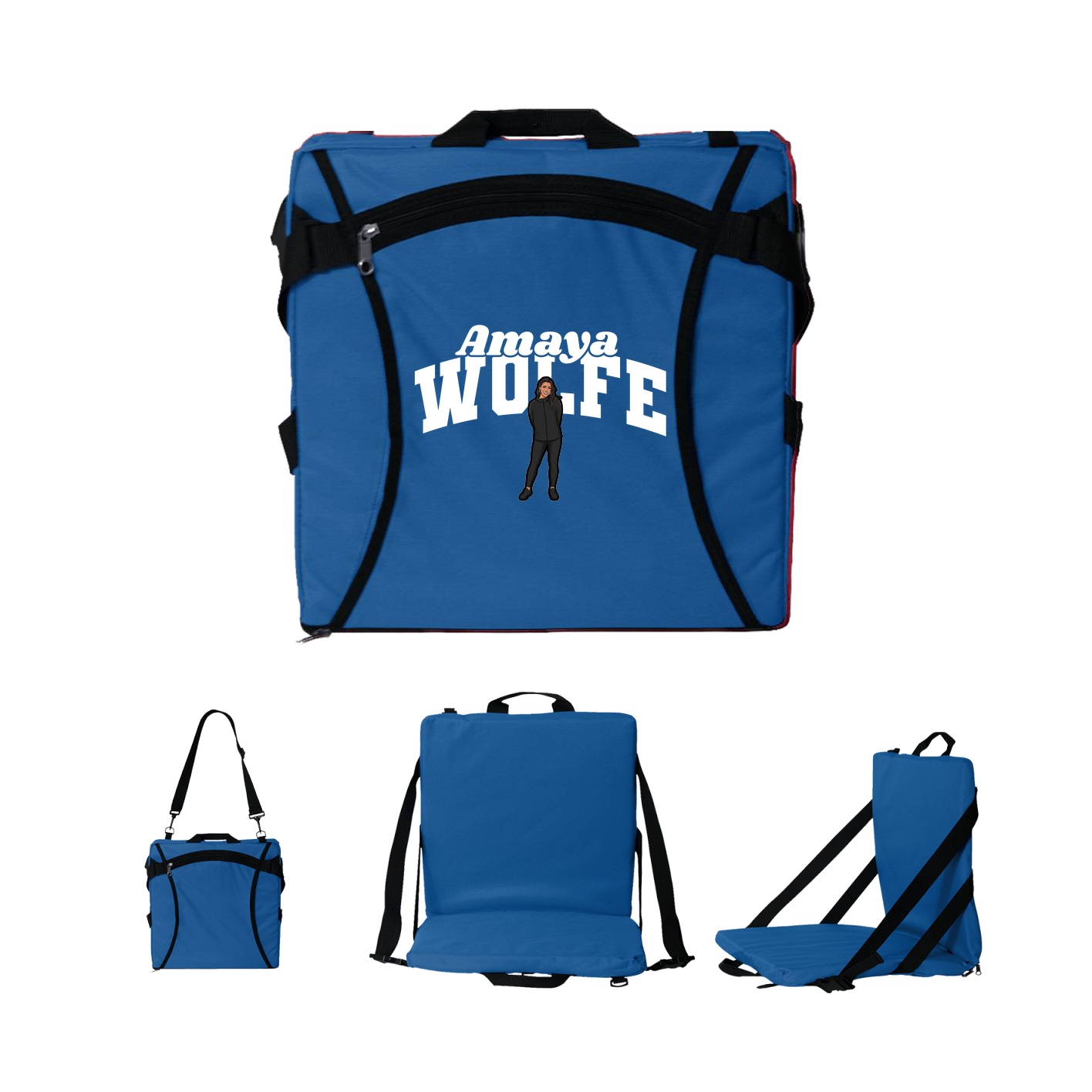 Folding Stadium Seat — Signature Arch in Royal
