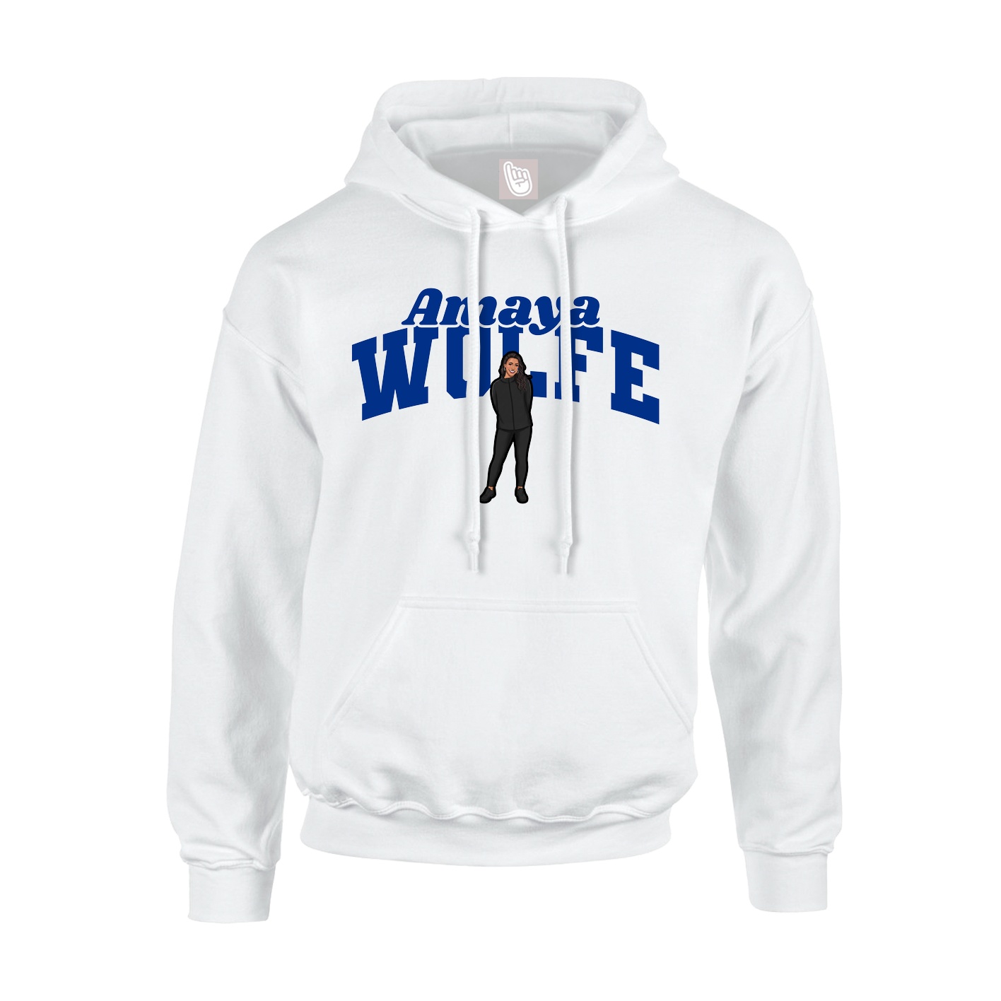 Youth Hoodie — Signature Arch in White