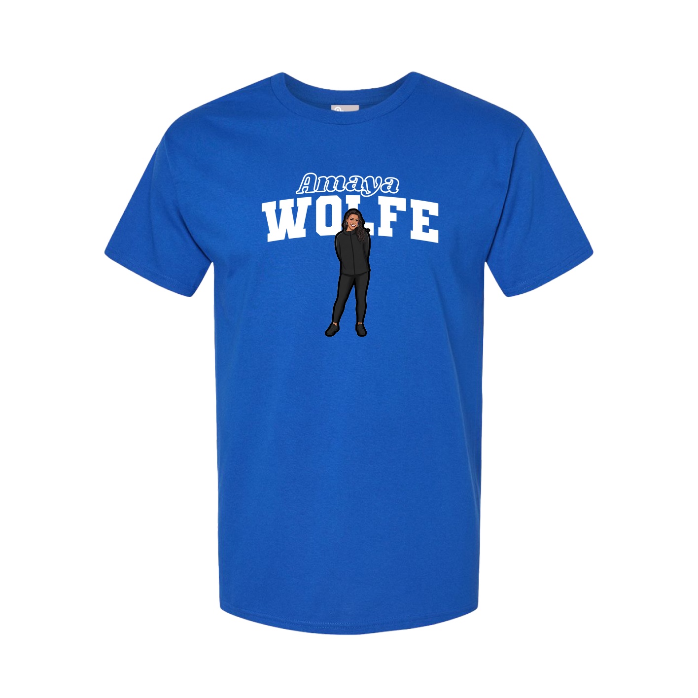 Youth Tee — Name Arch in Royal