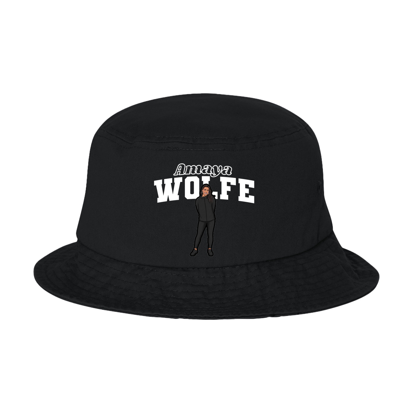 Bucket Cap — Name Arch in Black