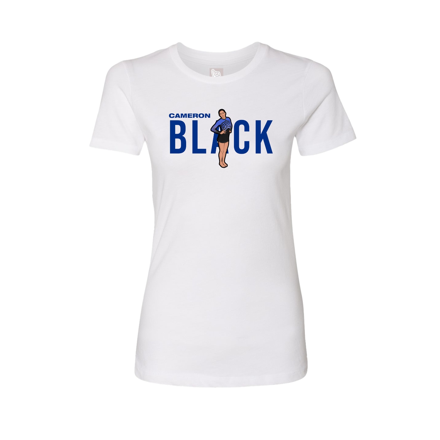 Fitted Women's Tee — Player Name in White