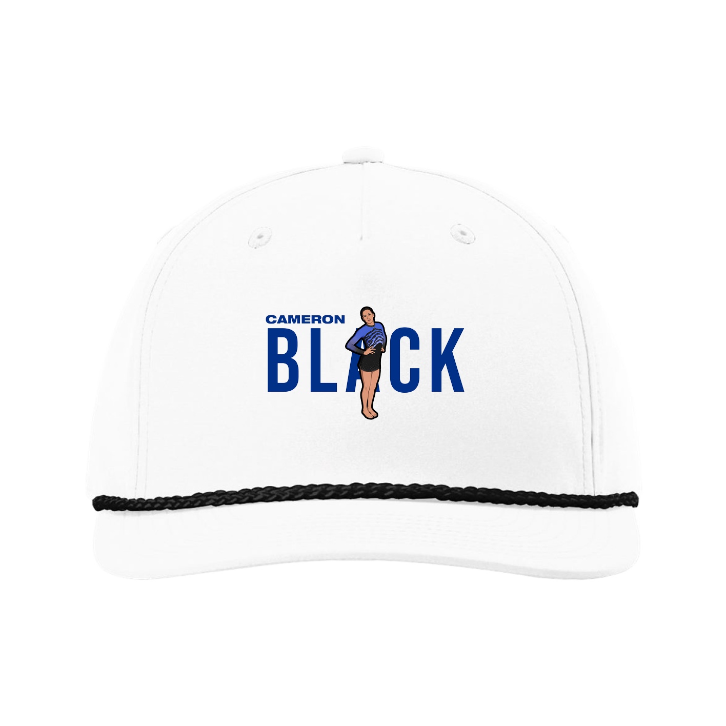 Five-Panel Classic Rope Cap — Player Name in White