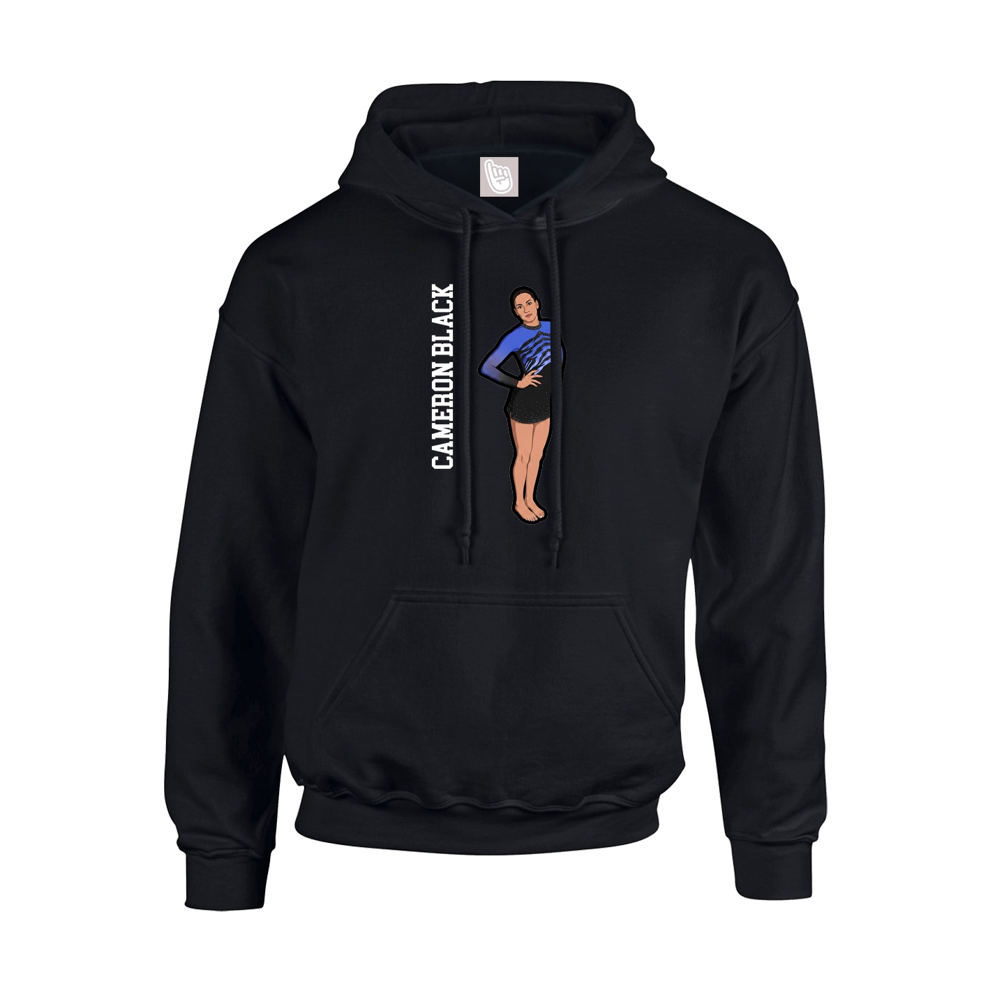Youth Hoodie — Name Vertical in Black