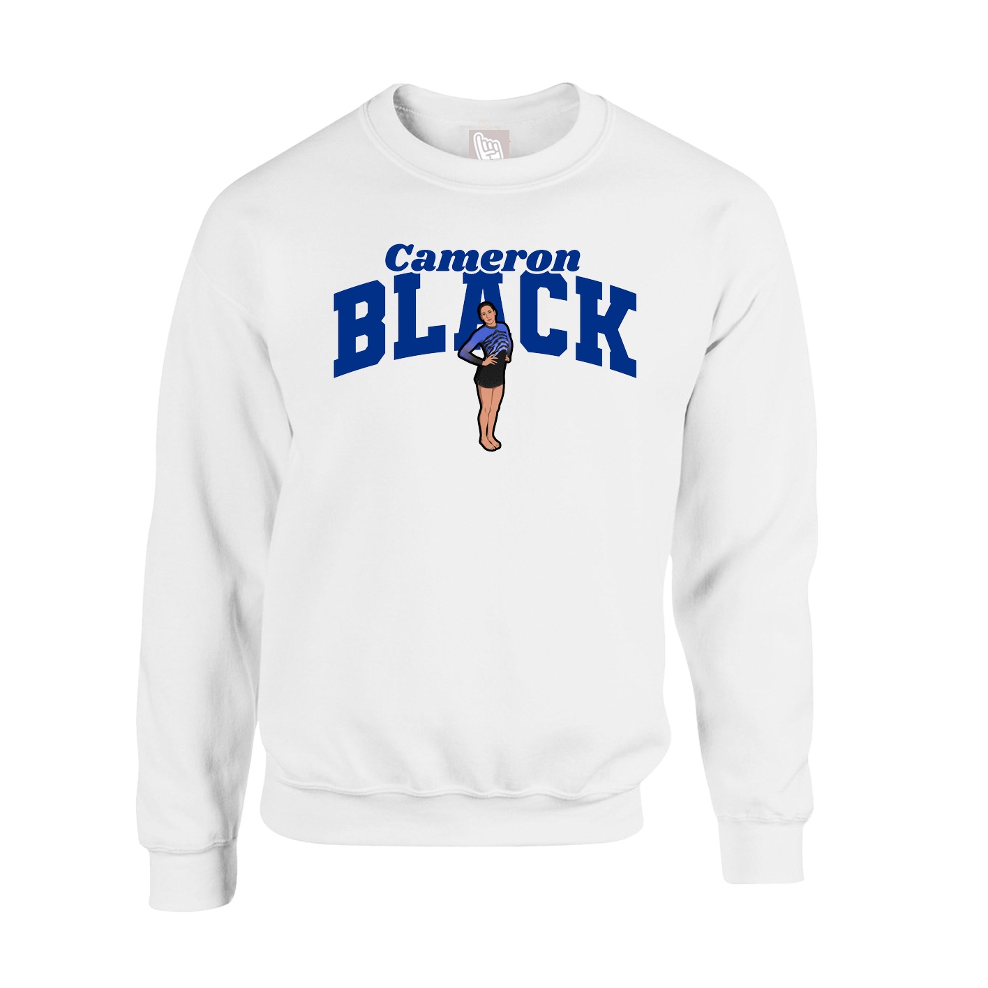Fleece Crew — Signature Arch in White