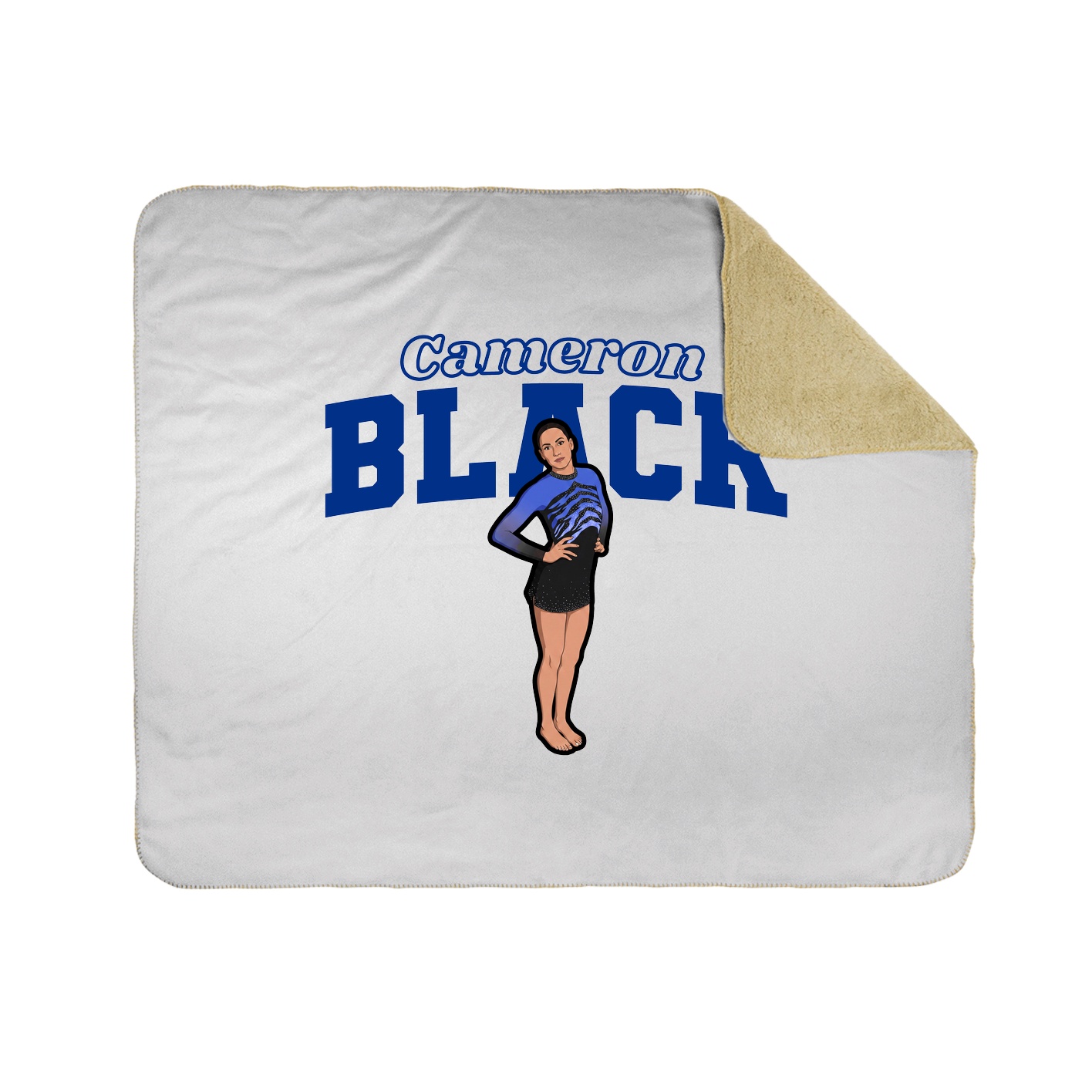 Throw Blanket — Name Arch in White