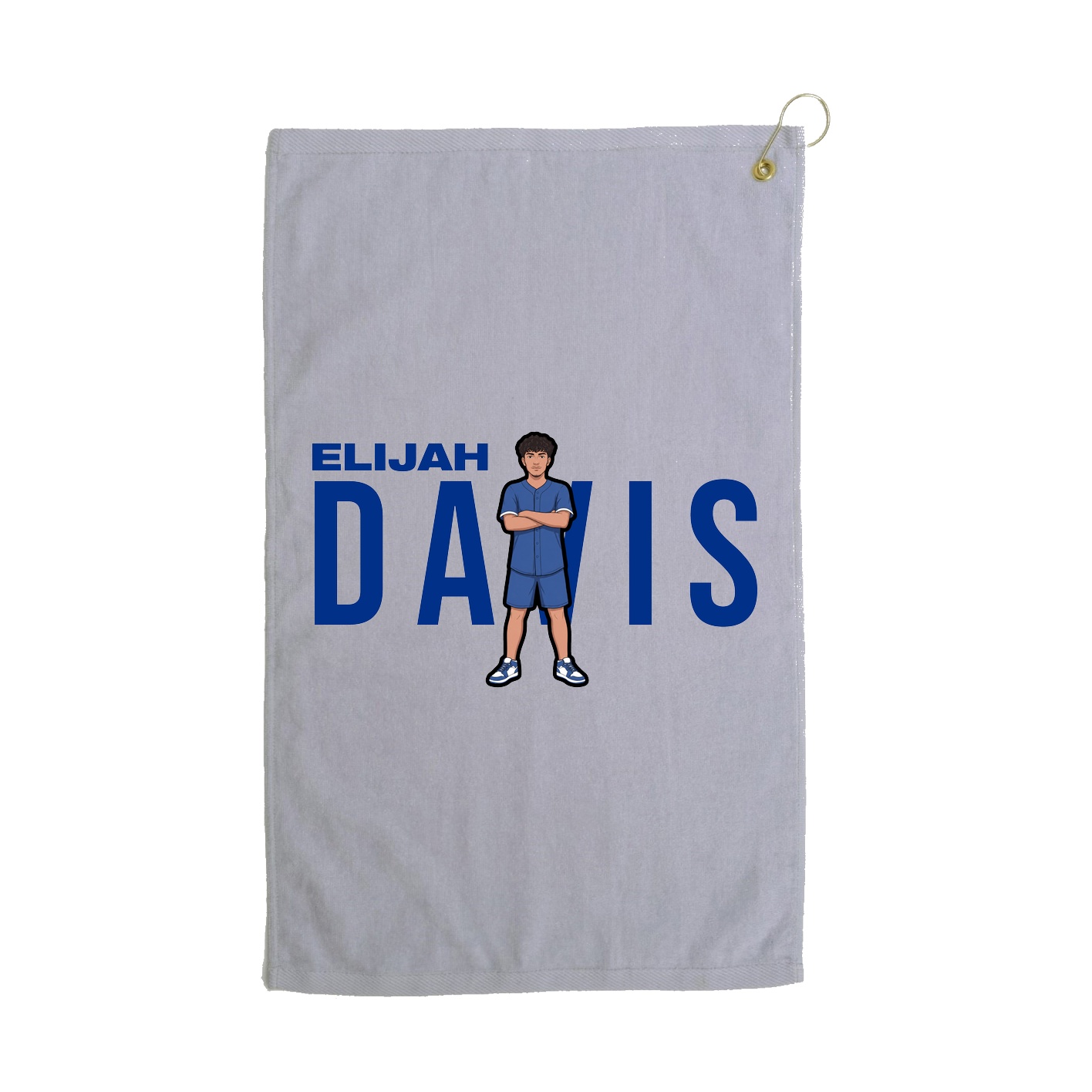Golf Towel — Player Name in Grey